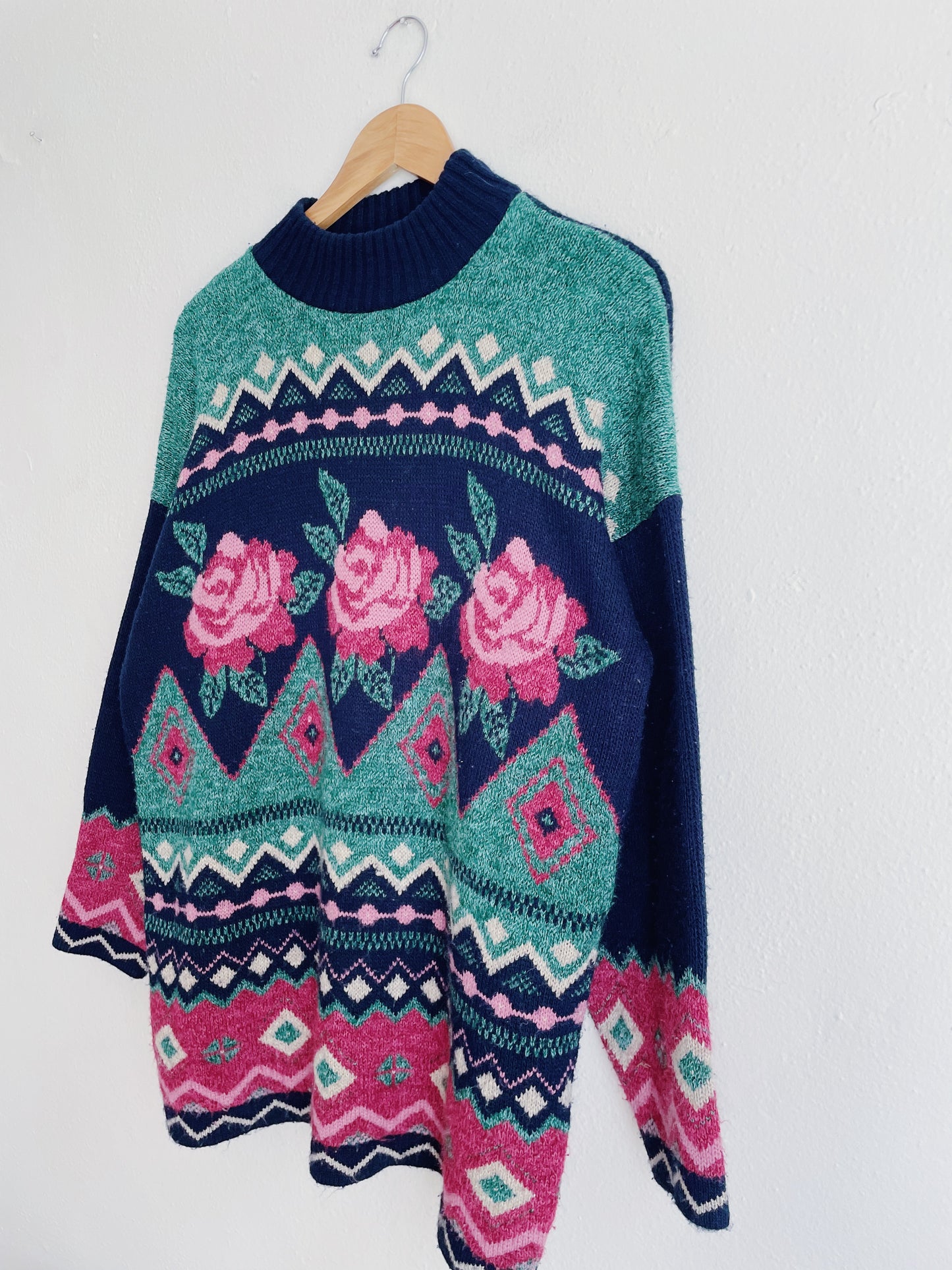 Vintage Floral Sweater