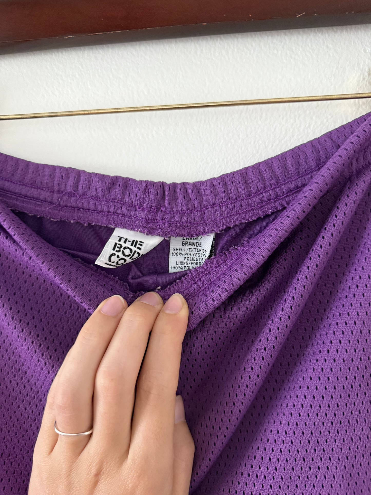 Purple Mesh Athletic Shorts (L)