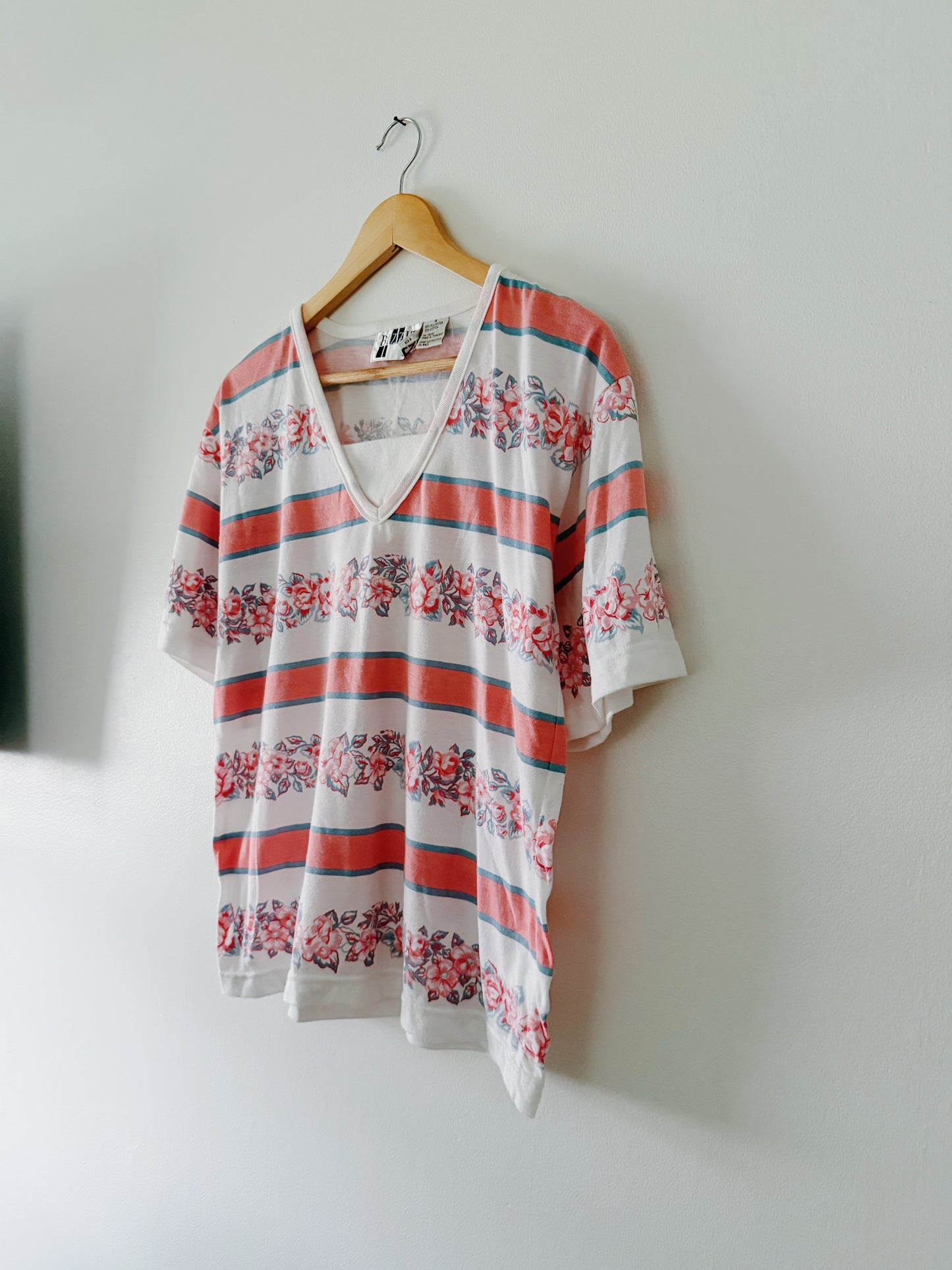 Striped Floral Top