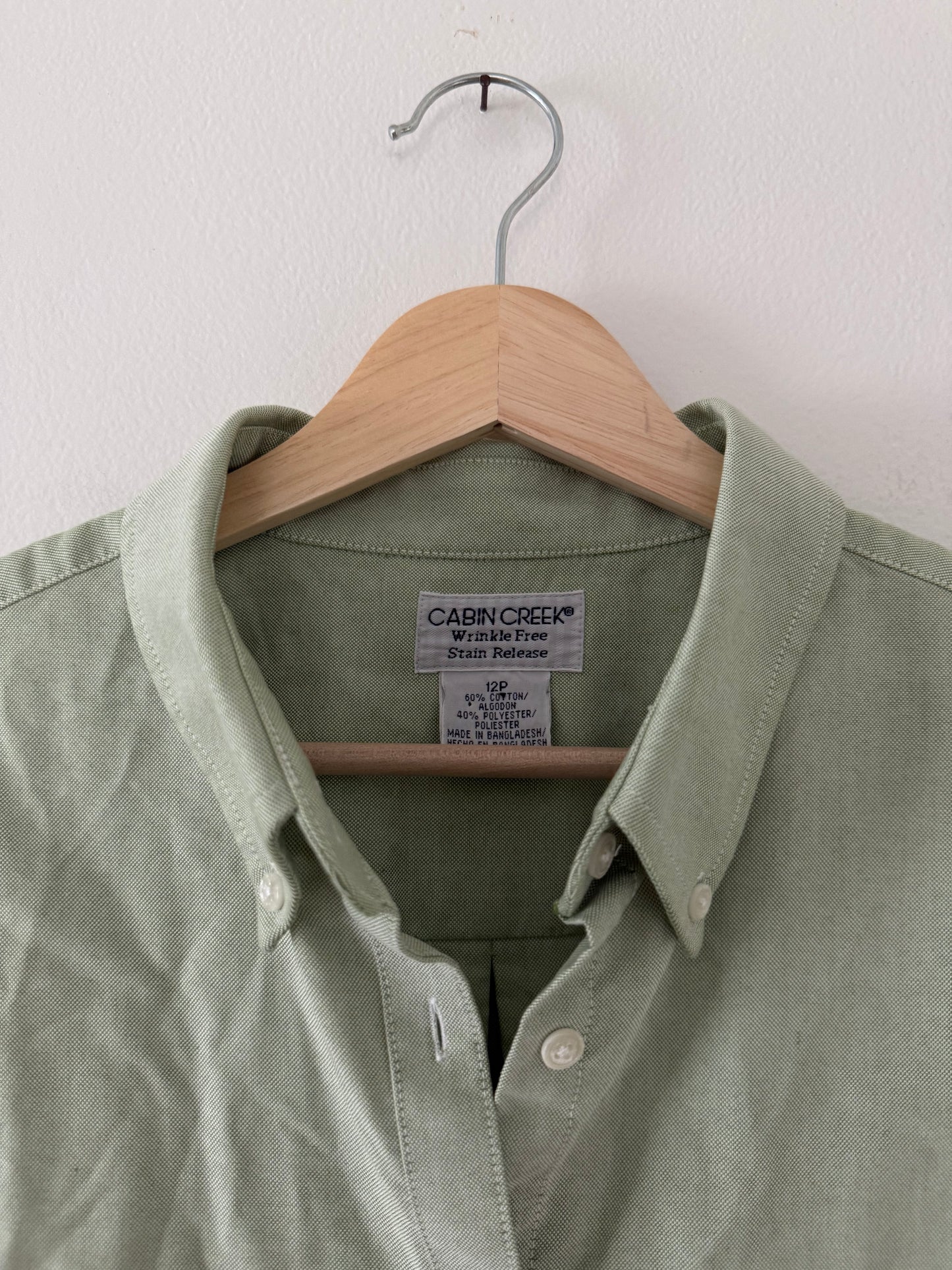 Vintage Green Button Up (12/S)
