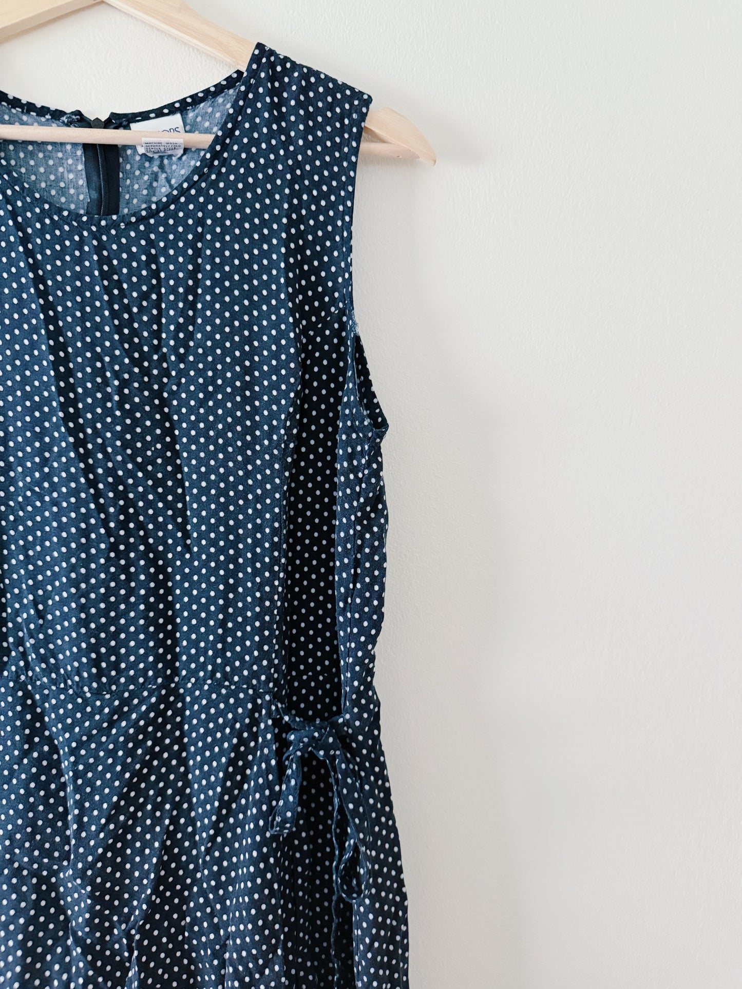 Vintage Navy Polka Dot Dress