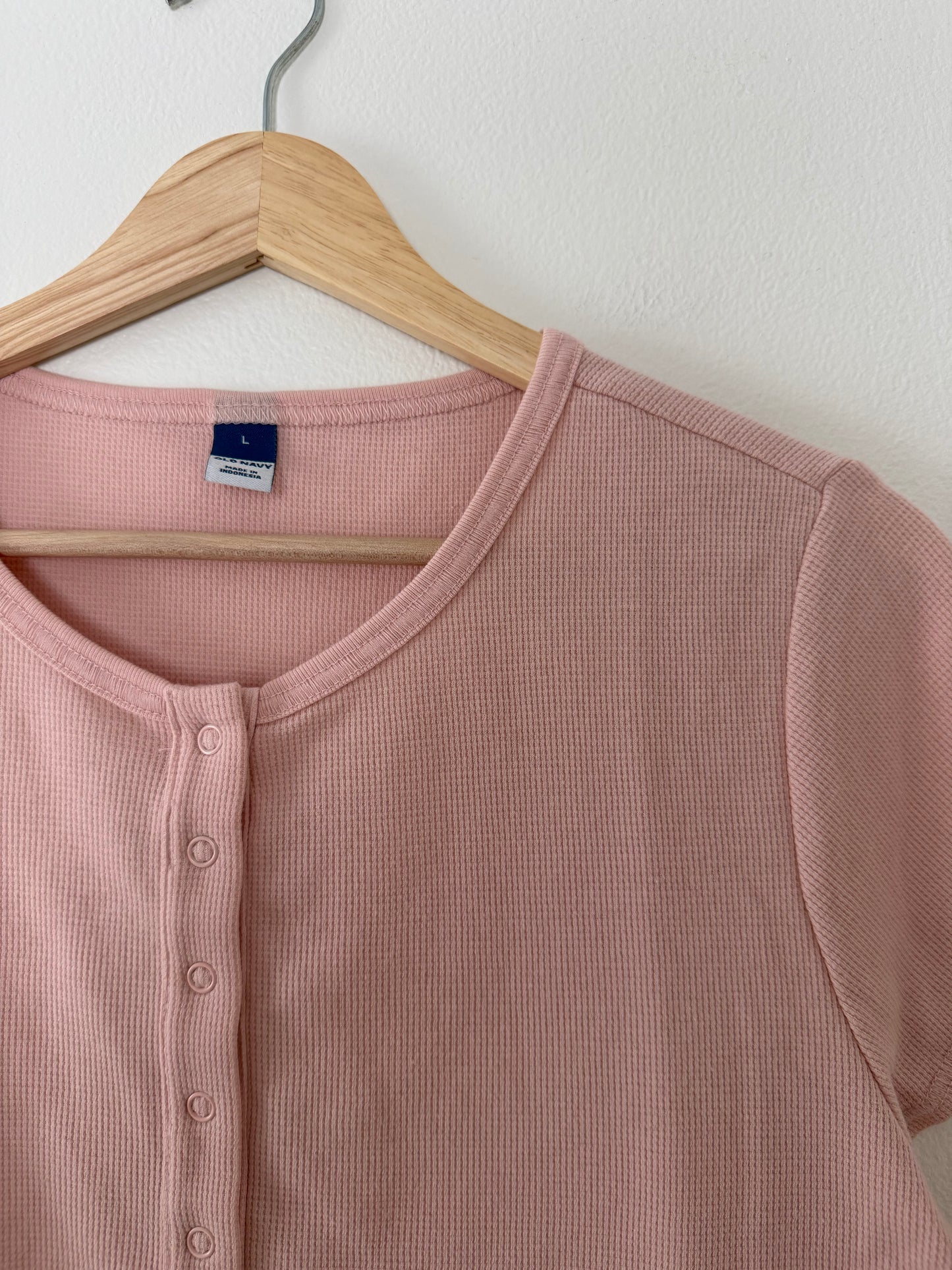 Pink Henley Top (L)