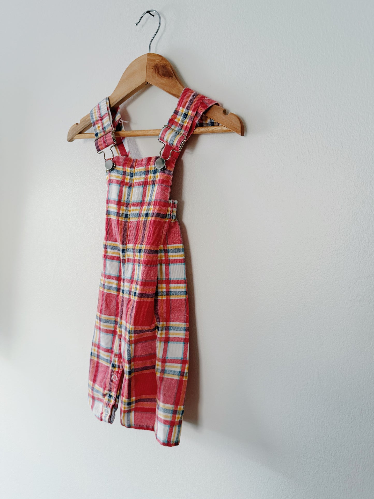 Kids Plaid Overalls