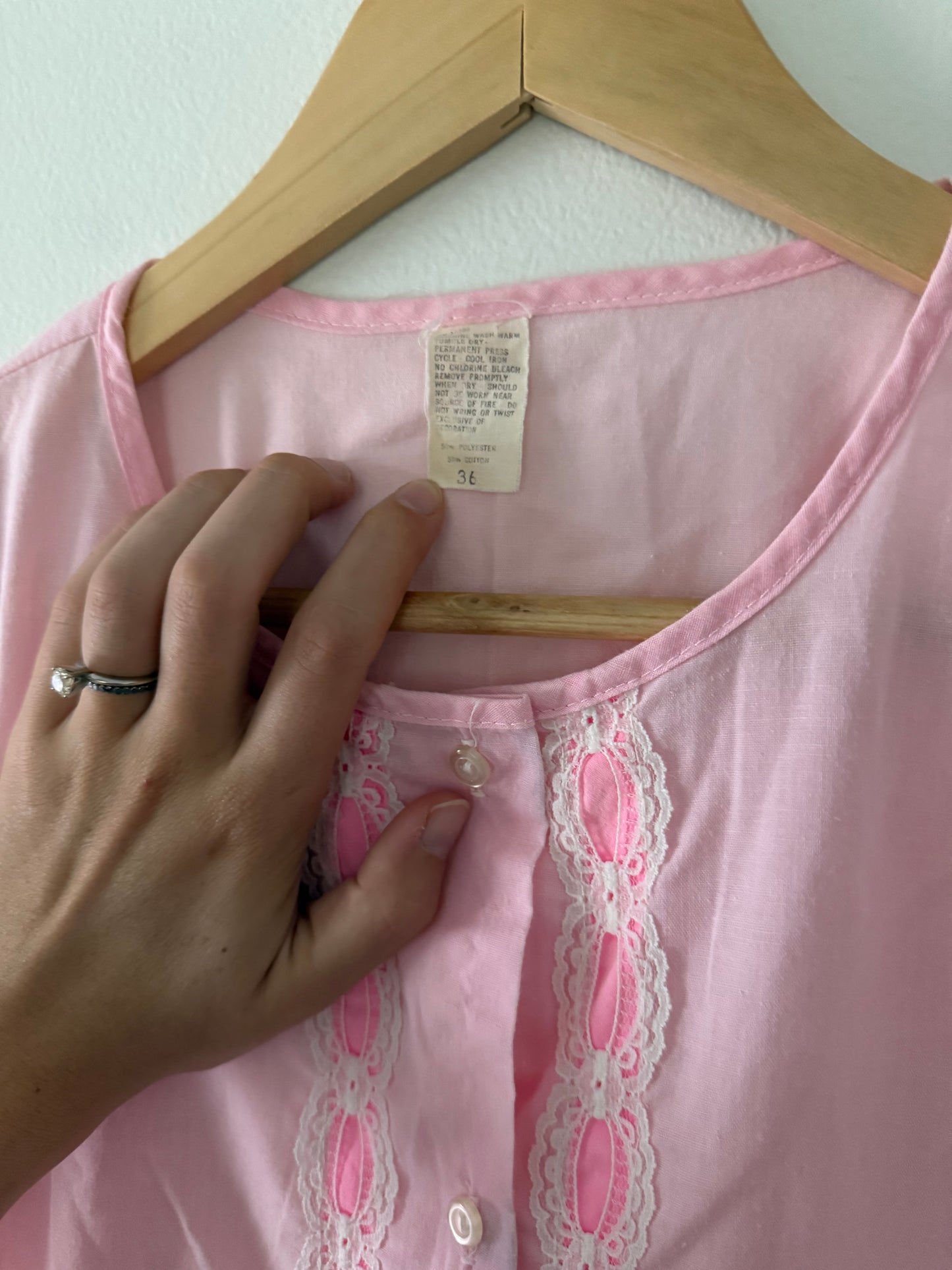 Vintage Pink Lace Top
