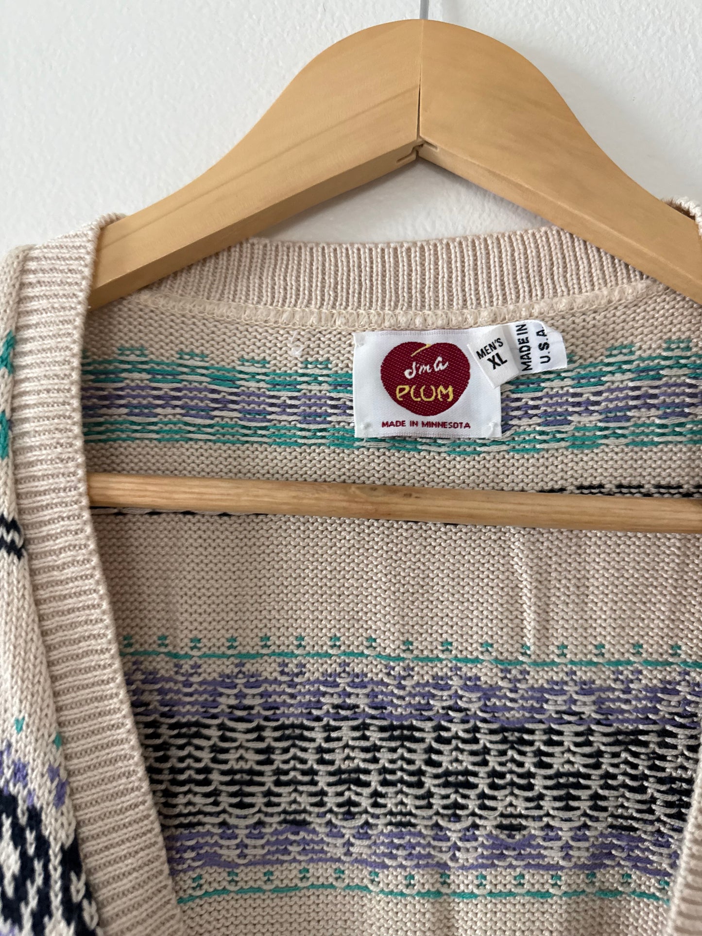Icelandic Style Patterned Vest (XL)