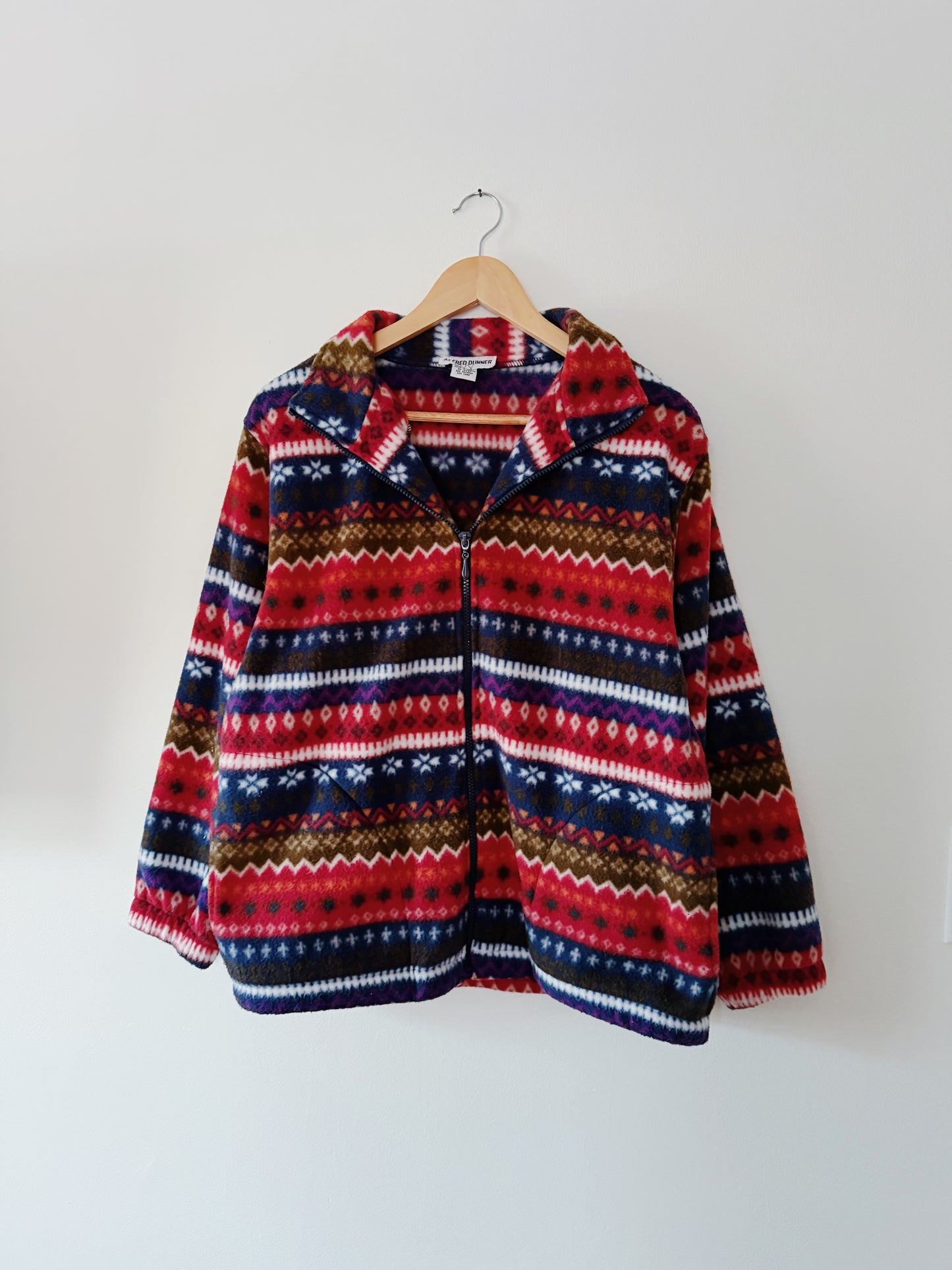 Patterned Fleece Zip Up (S)