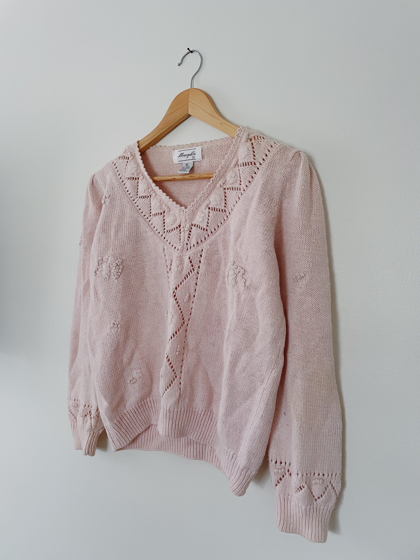 Vintage Floral Detailed Sweater (M)