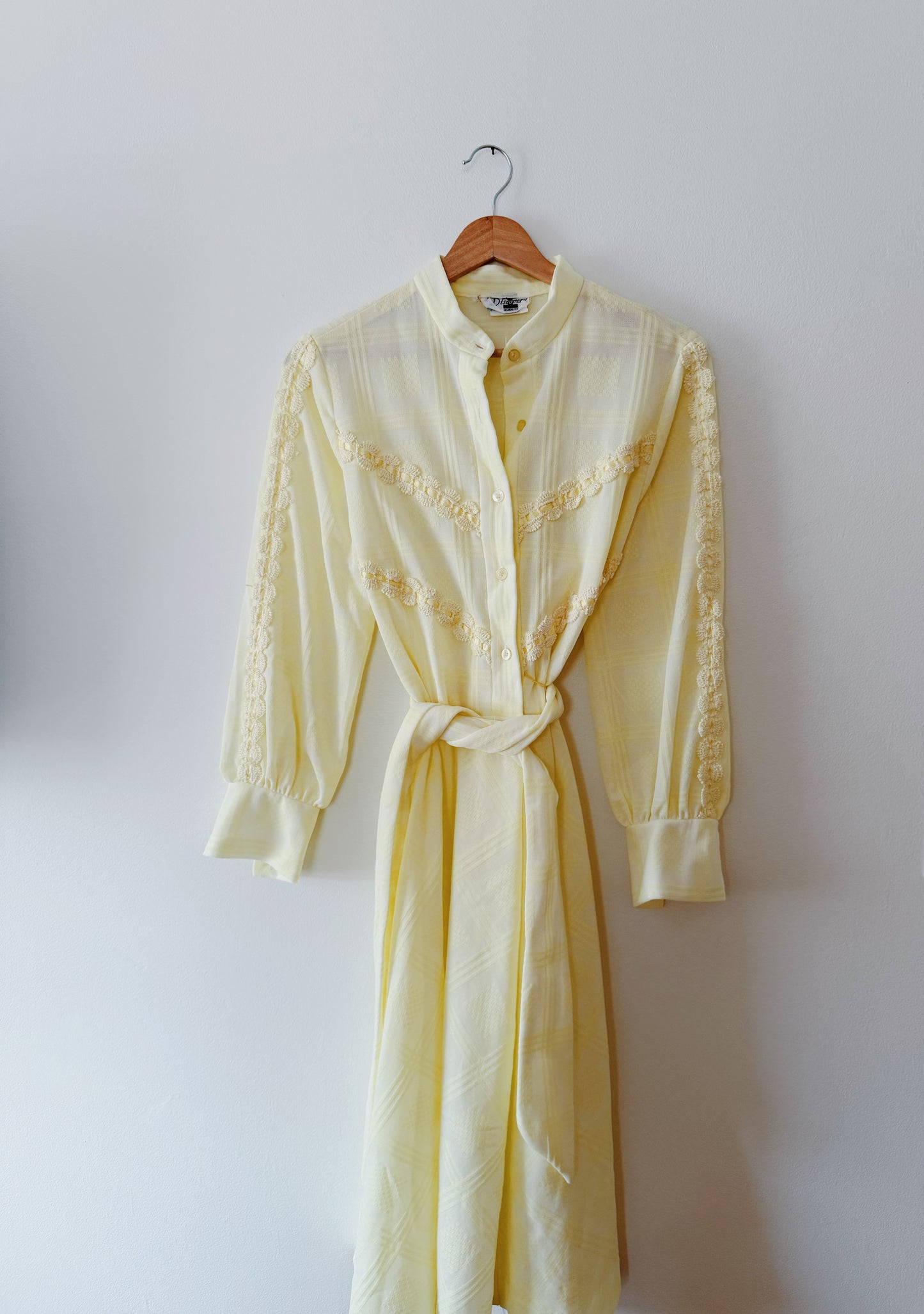 Butter Yellow Vintage Dress
