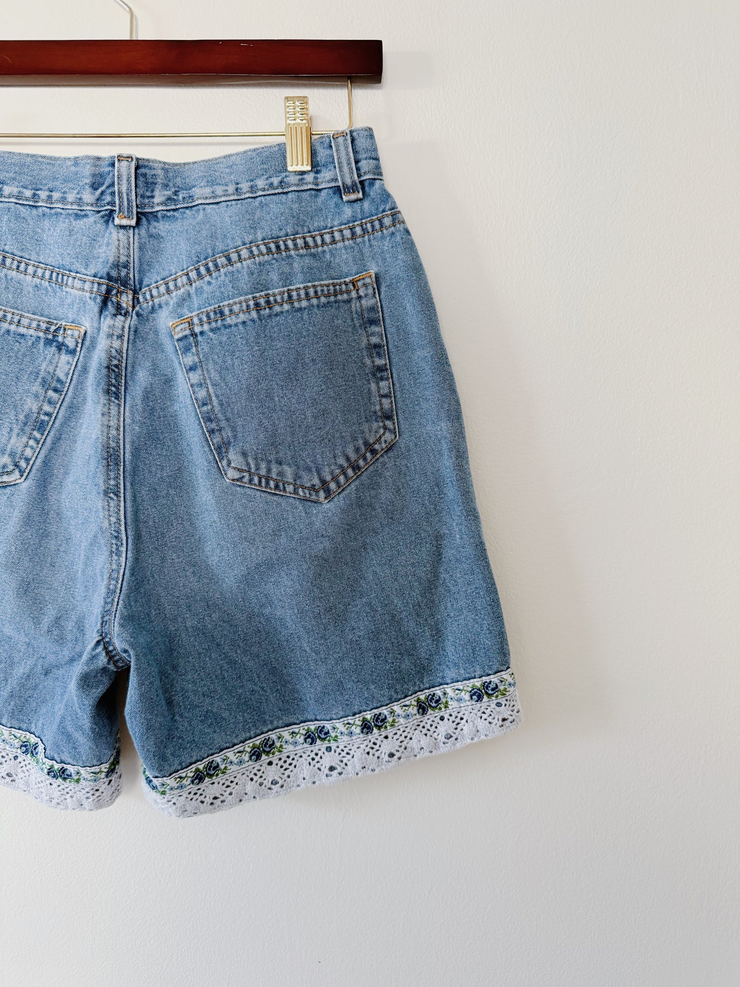 Denim Shorts with Lace Detail (28x6)