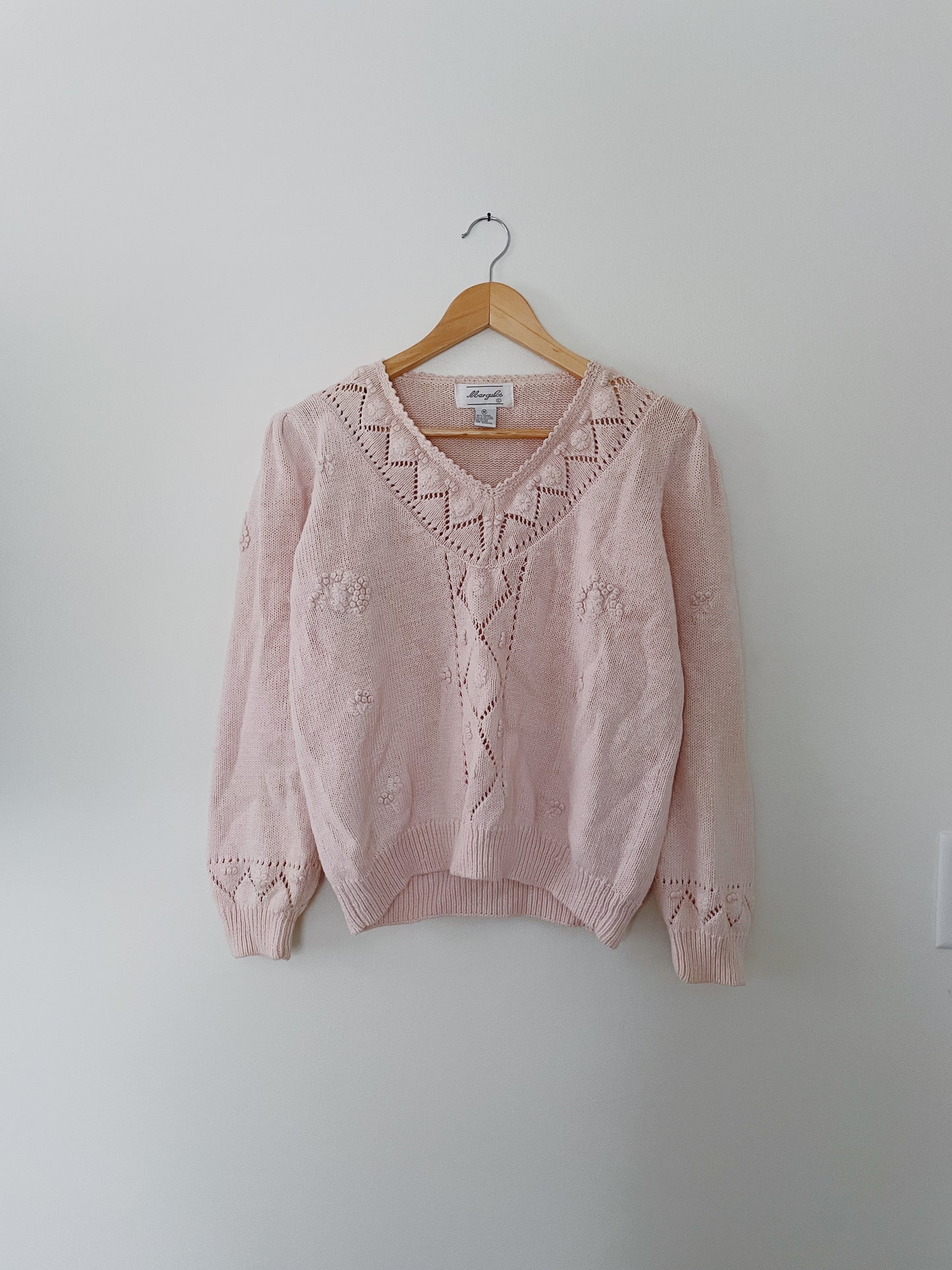 Vintage Floral Detailed Sweater (M)