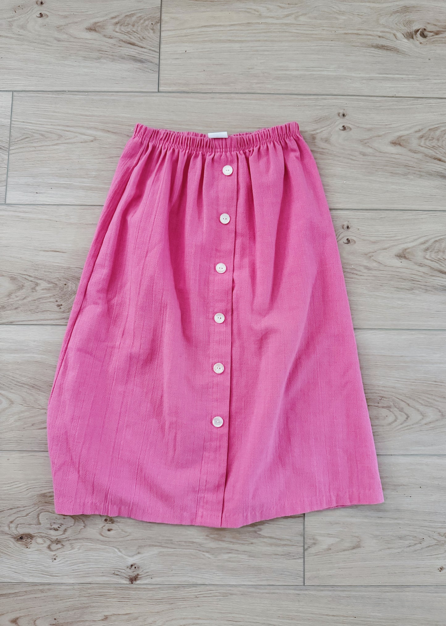 Vintage Pink Button Down Skirt (S)