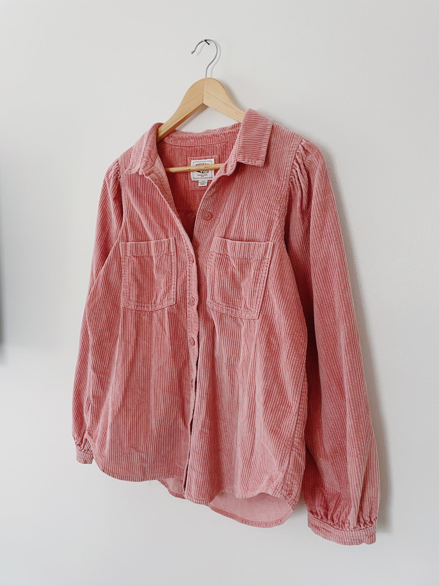 Pink Corduroy Button Down (S)