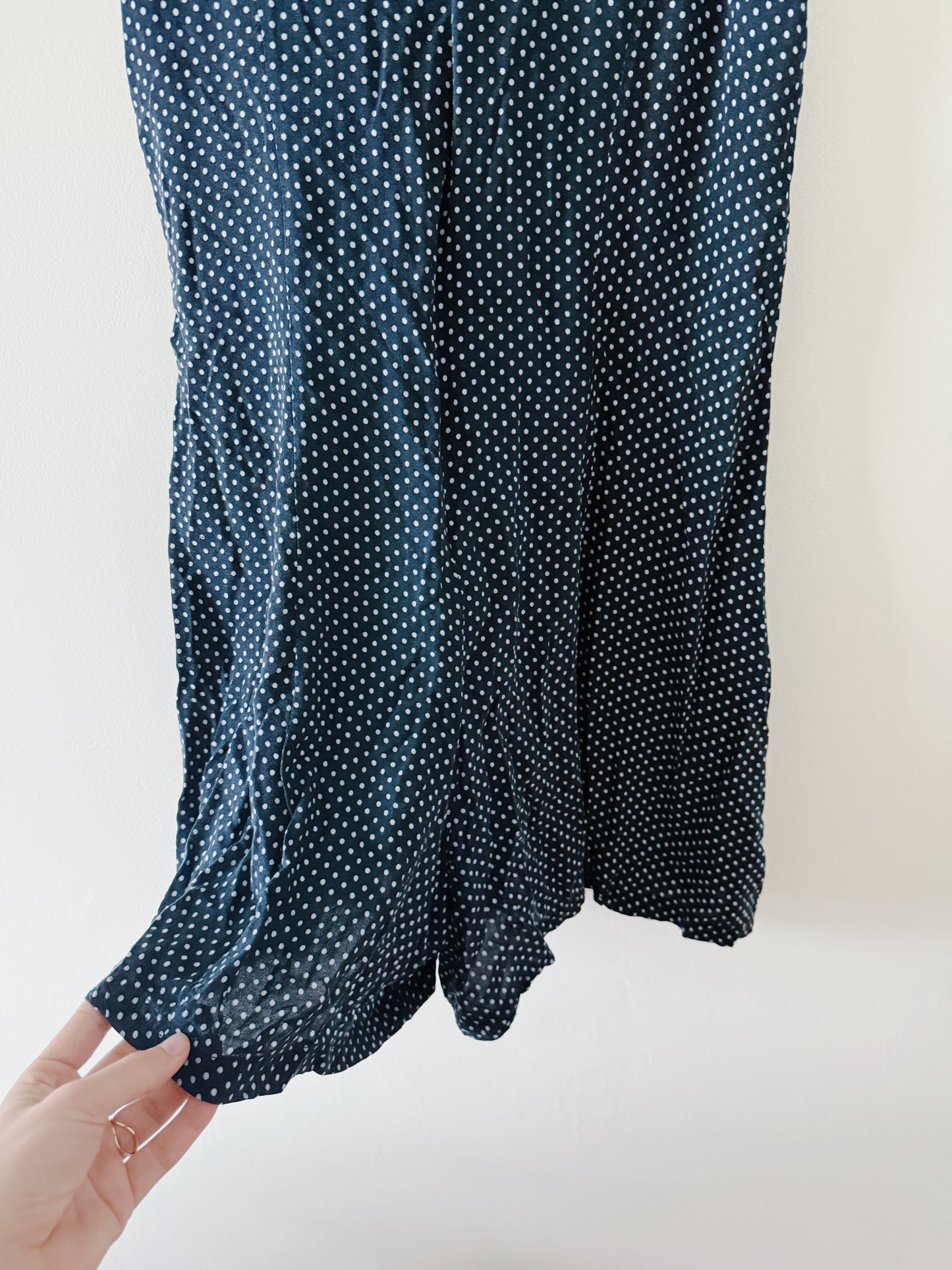 Vintage Navy Polka Dot Dress