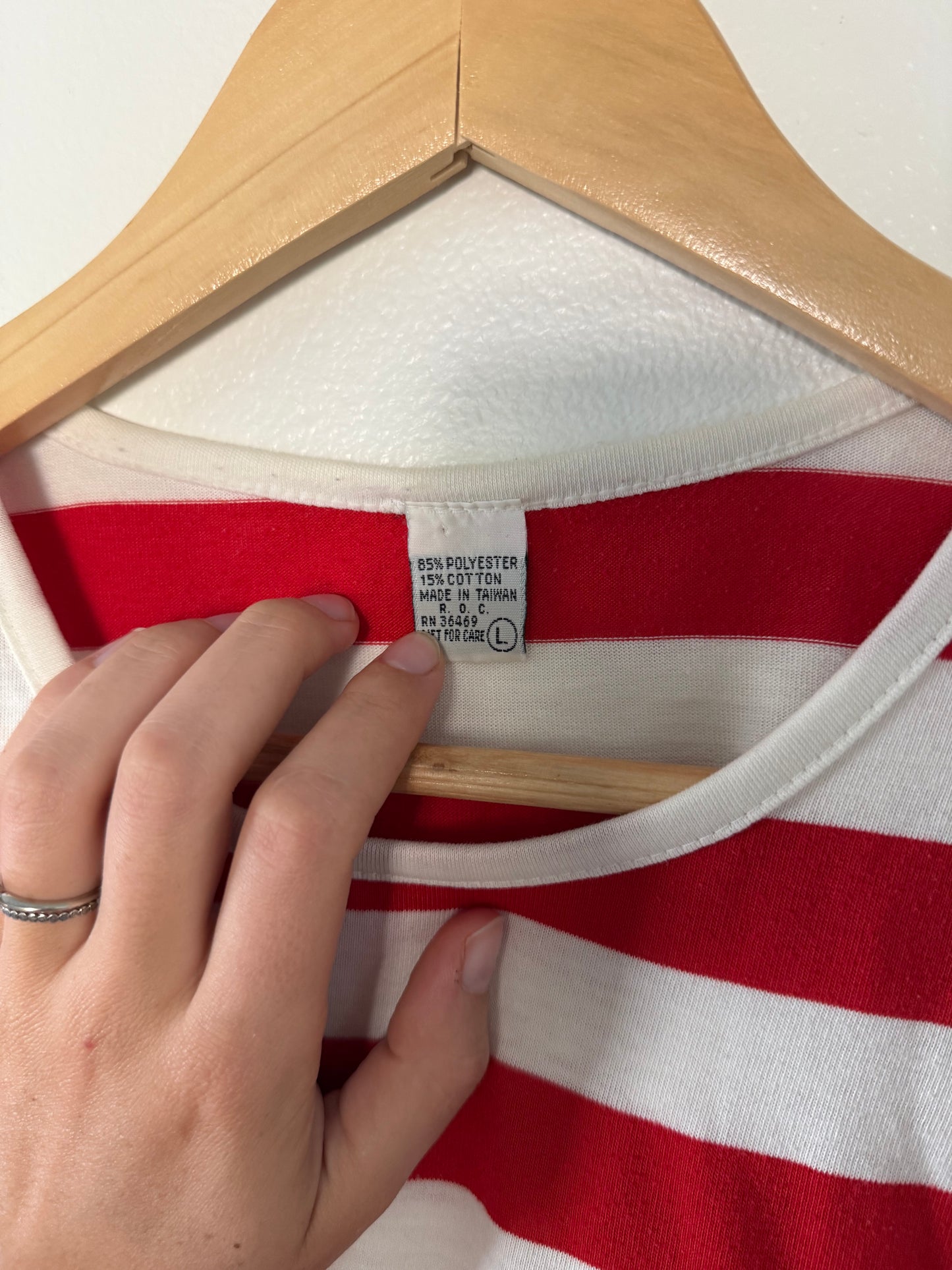 Red Striped Top (L)
