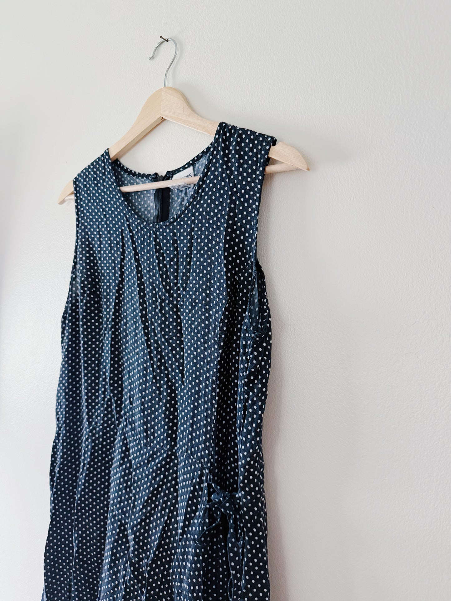 Vintage Navy Polka Dot Dress
