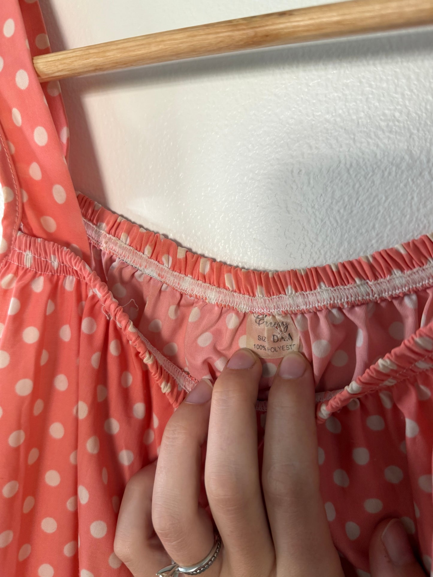 Vintage Pink Polka Dot Dress