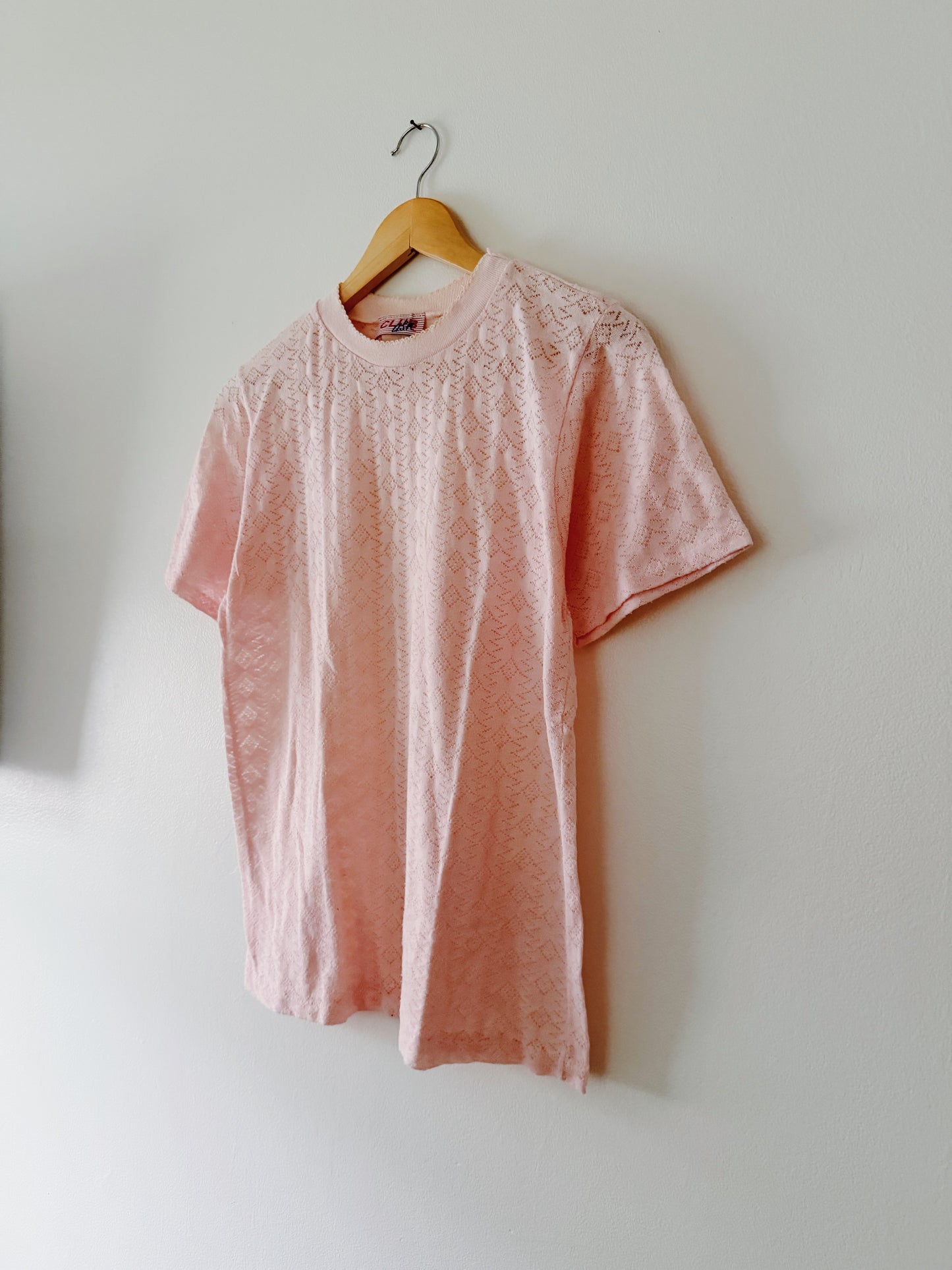 Pink Pointelle Top (M)