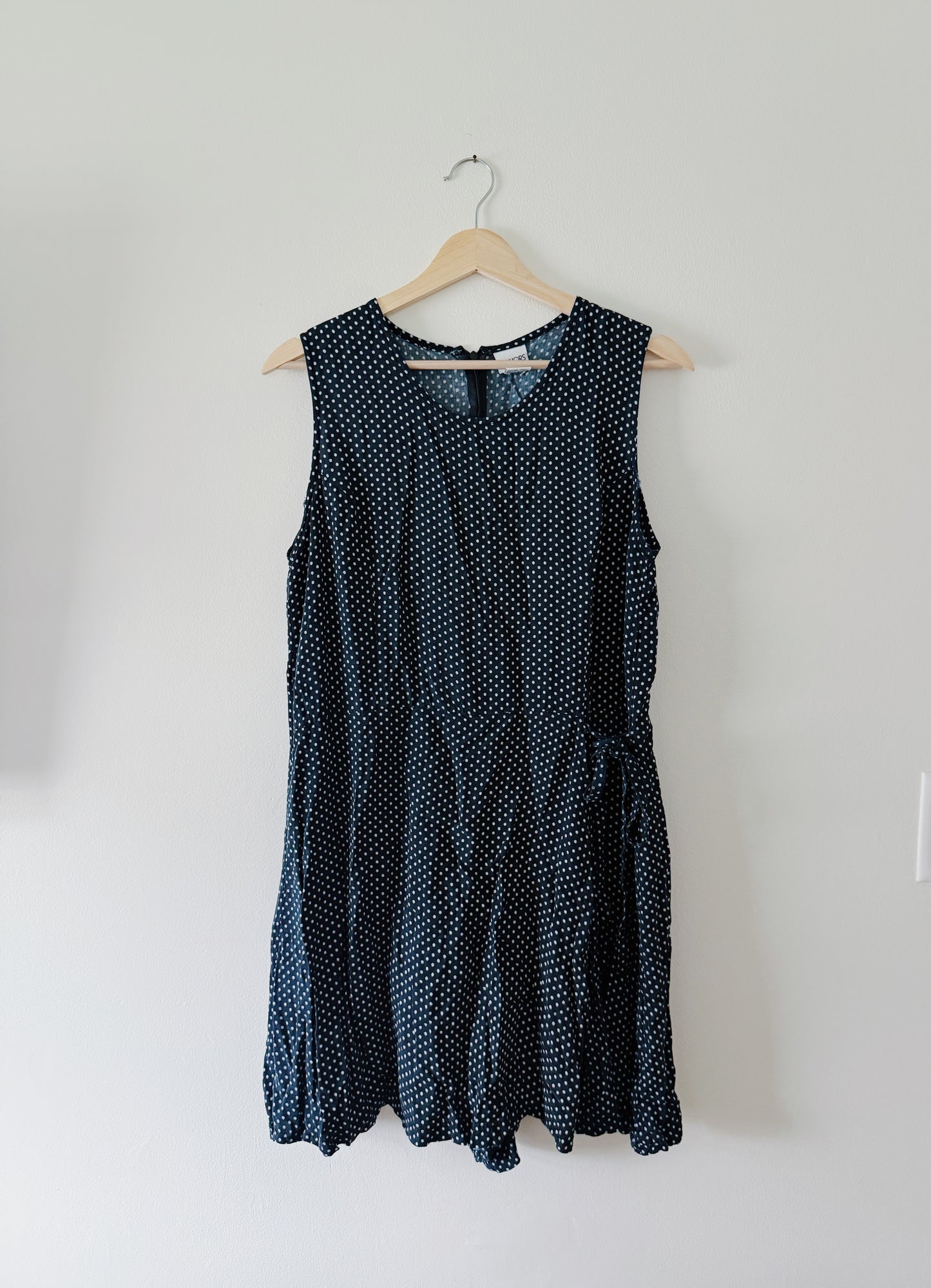 Vintage Navy Polka Dot Dress