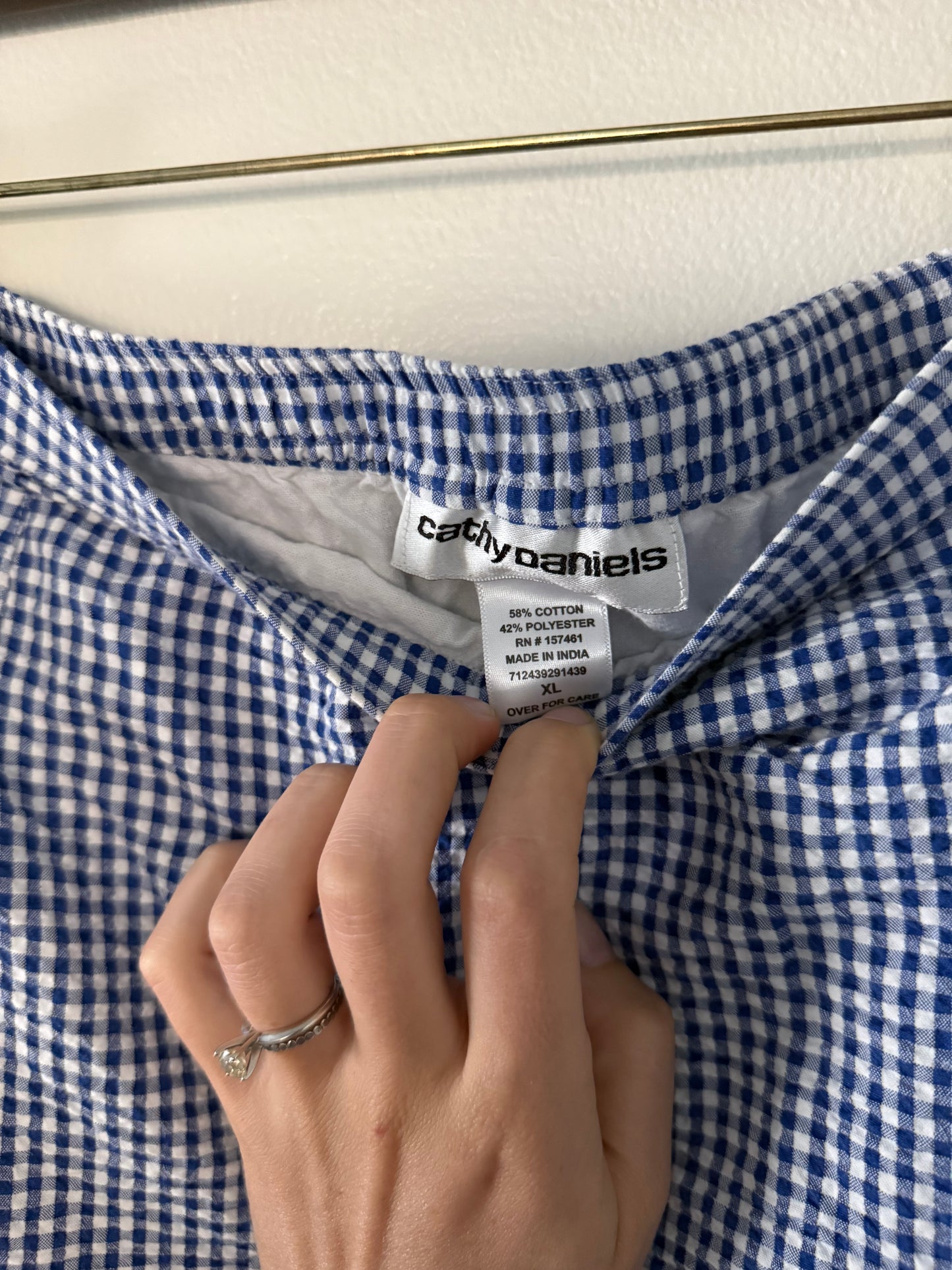 Blue Gingham Skirt (XL)