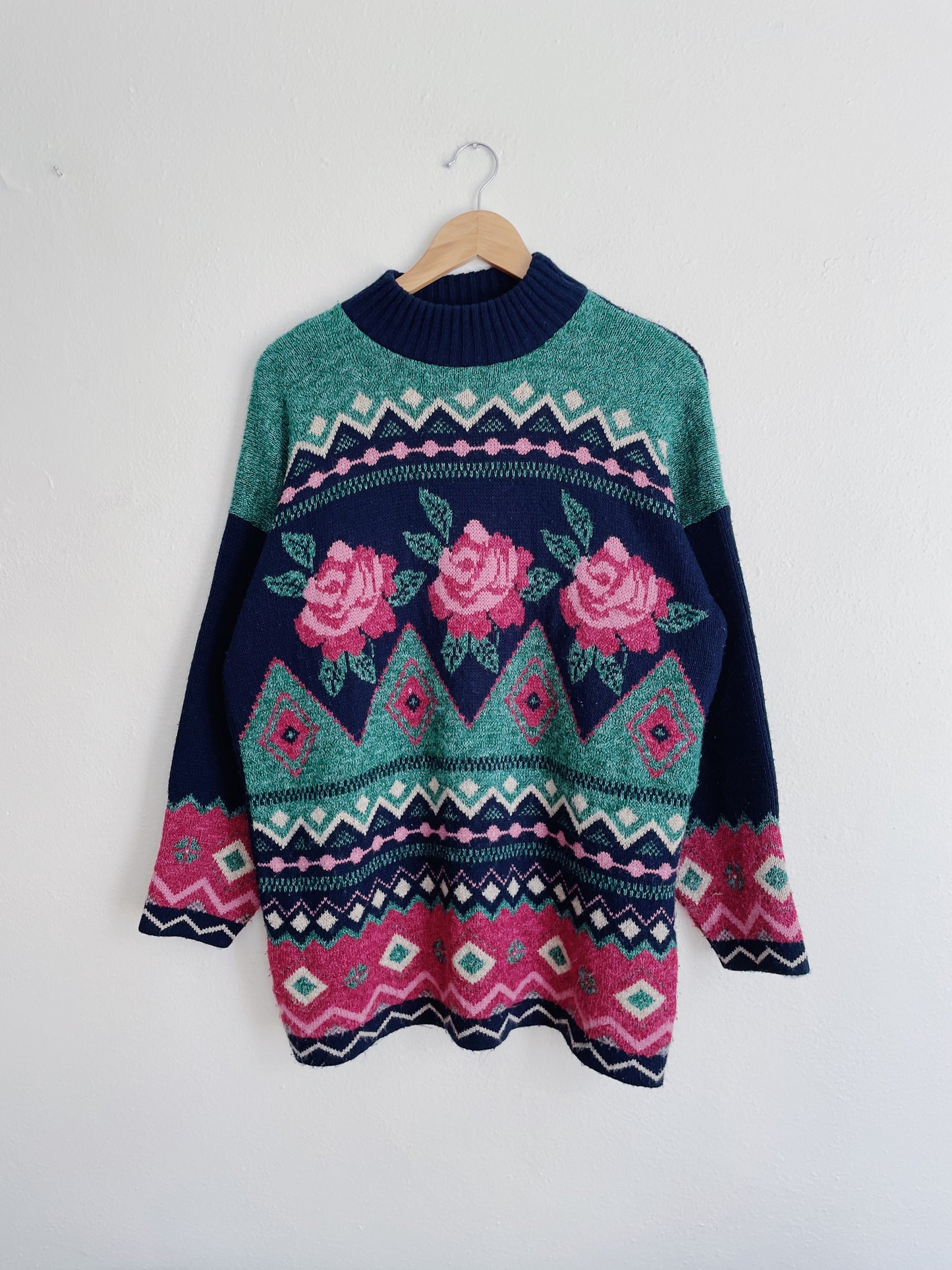 Vintage Floral Sweater
