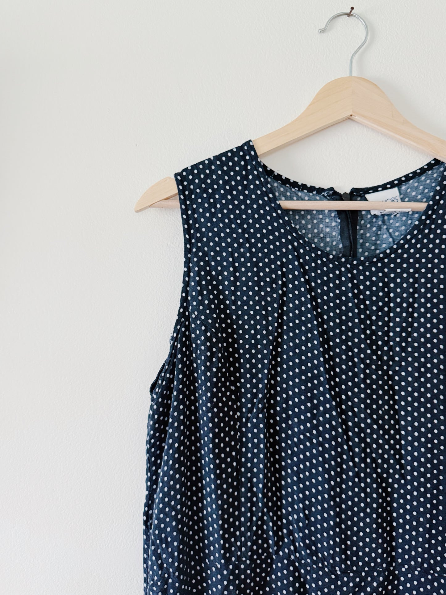 Vintage Navy Polka Dot Dress
