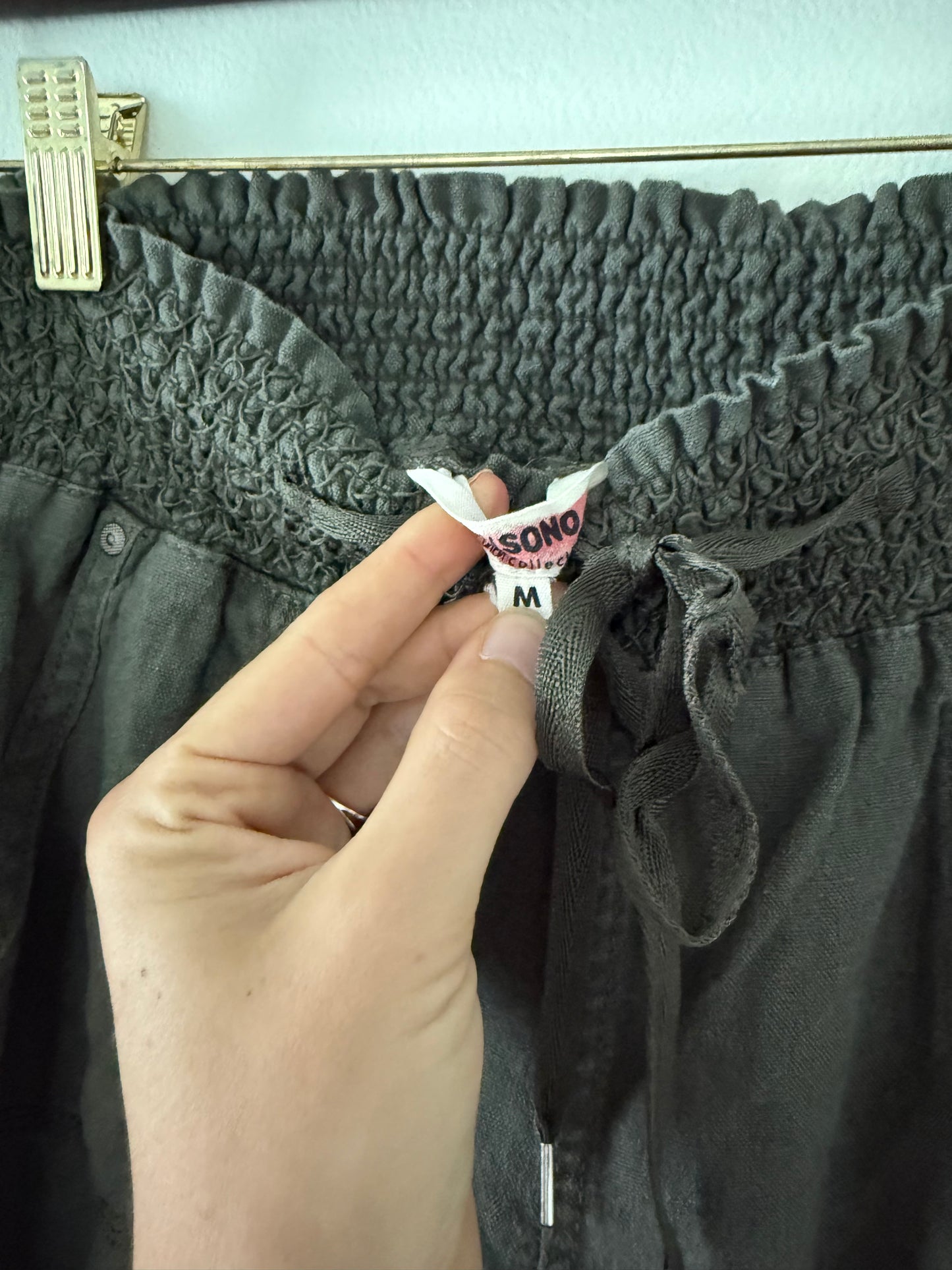 Dark Green Drawstring Pants
