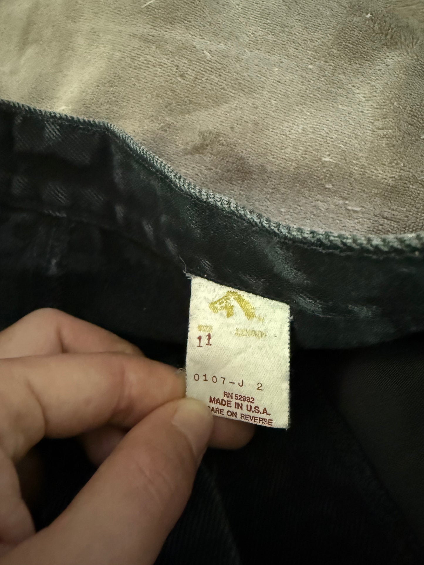 Vintage Fly Button Denim Skirt (26x19)
