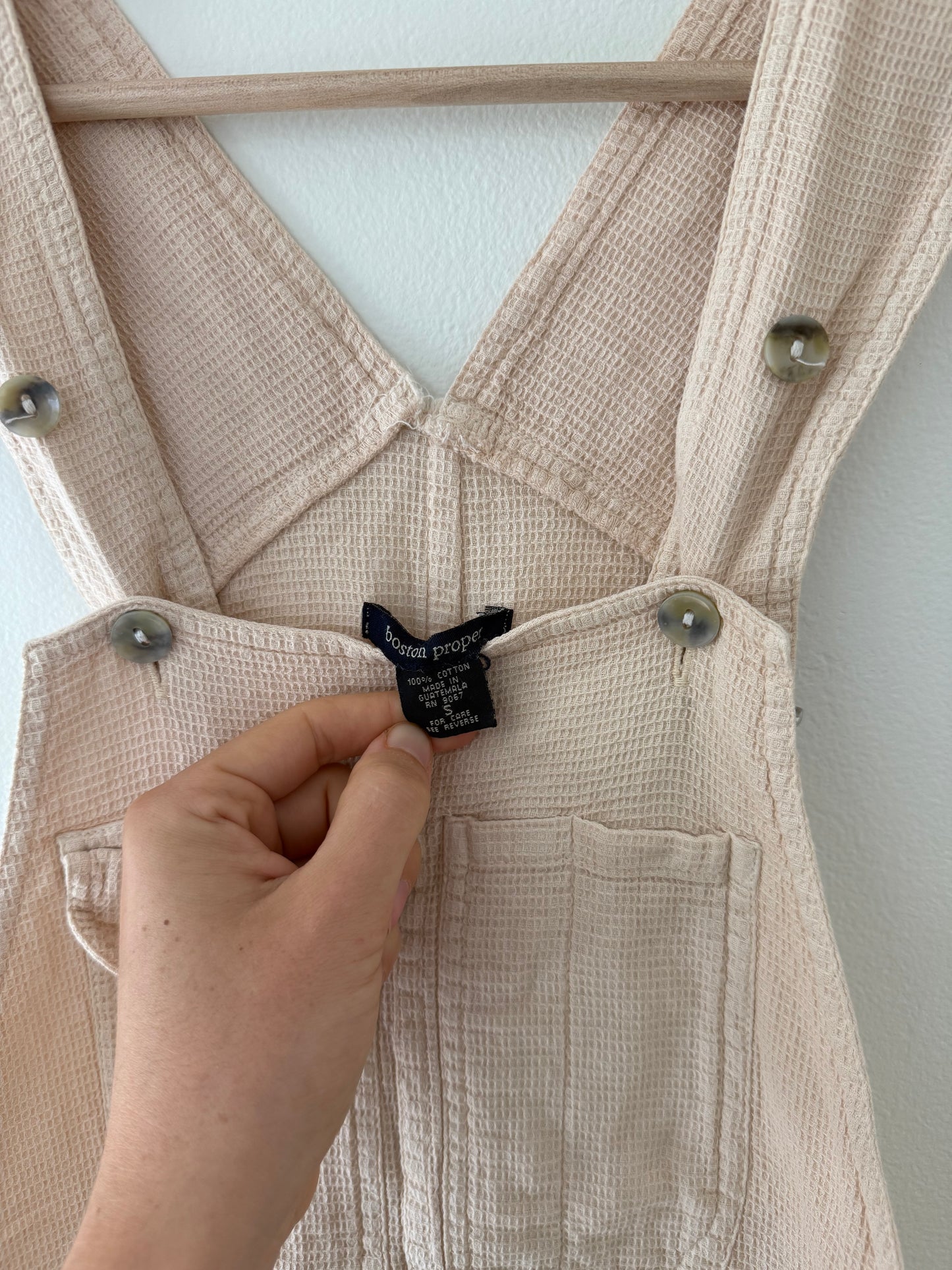 Light Pink Cotton Style Overalls (S)