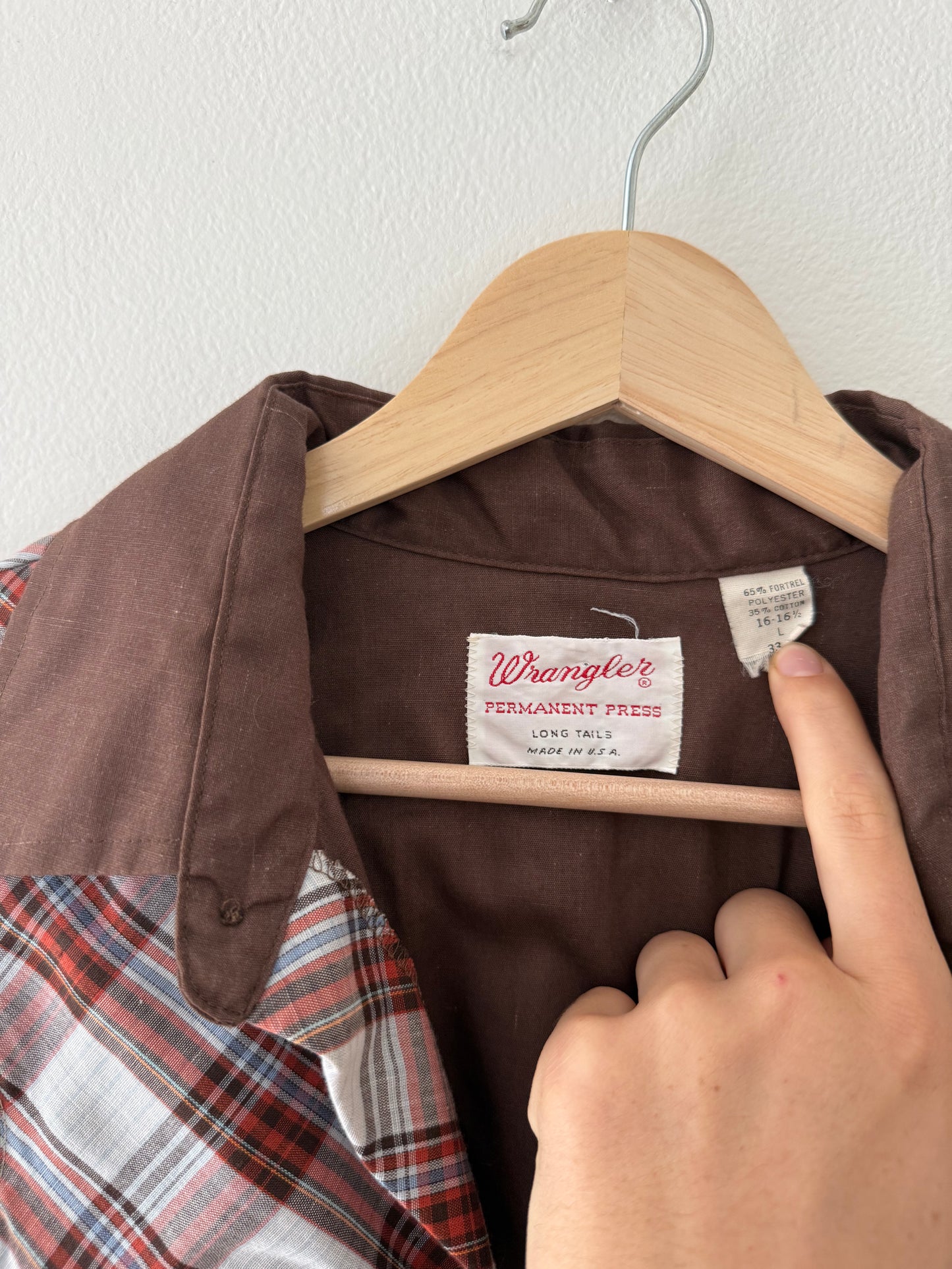 Vintage Wrangler Western Button Up (L)