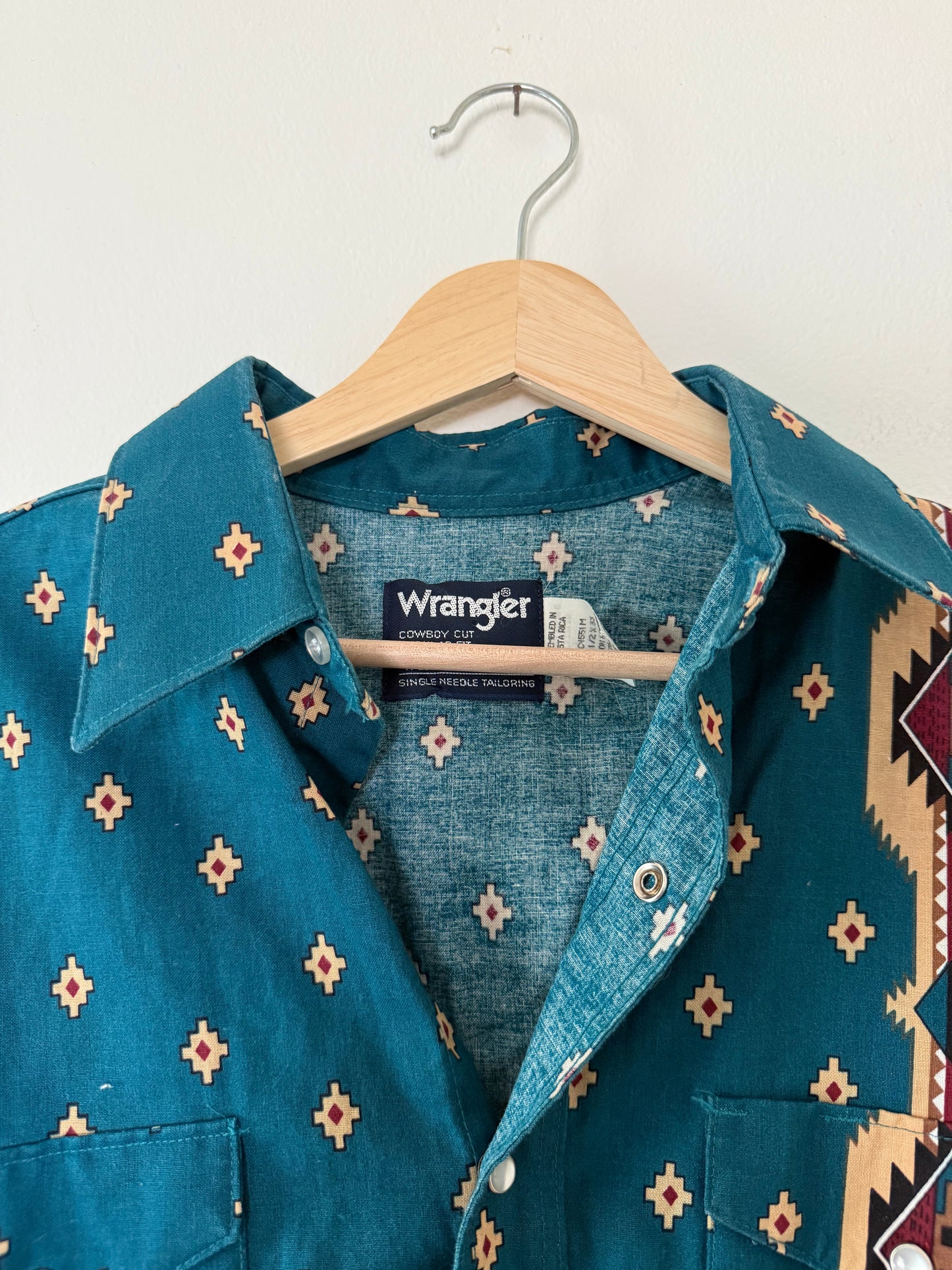 Vintage Wrangler Pearl Snap Button Up