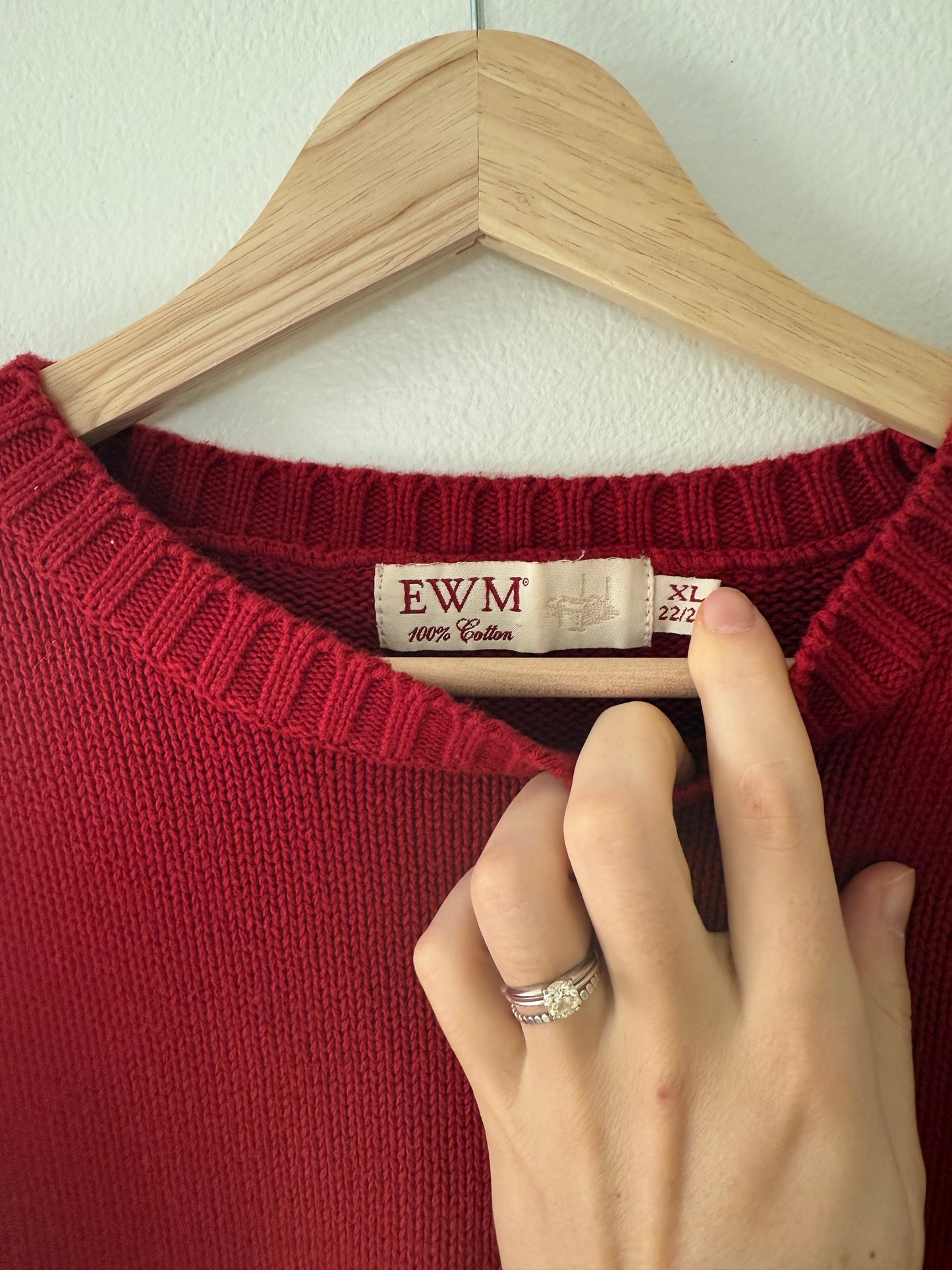 Red Cotton Sweater