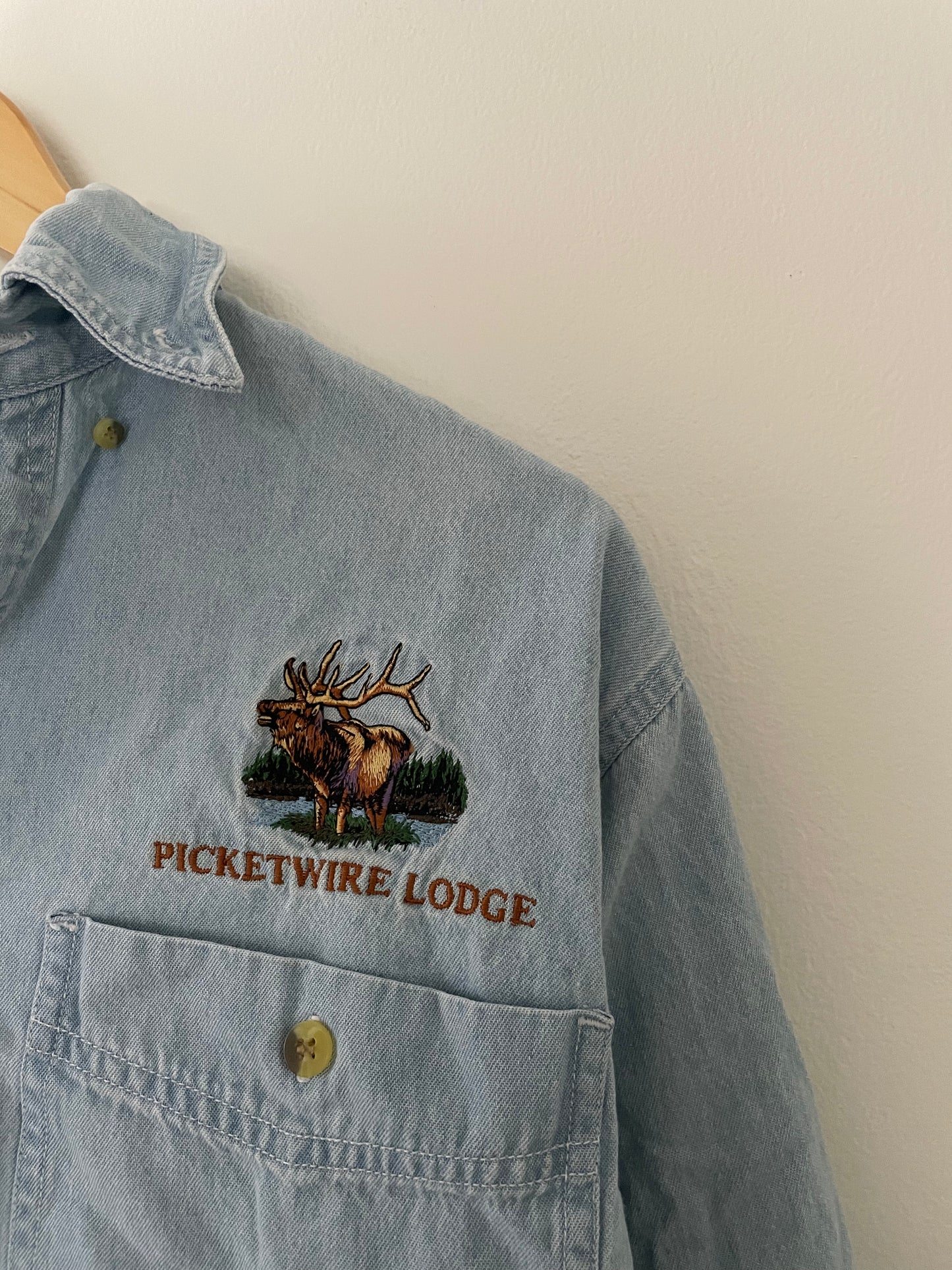 Embroidered Denim Shirt (S)
