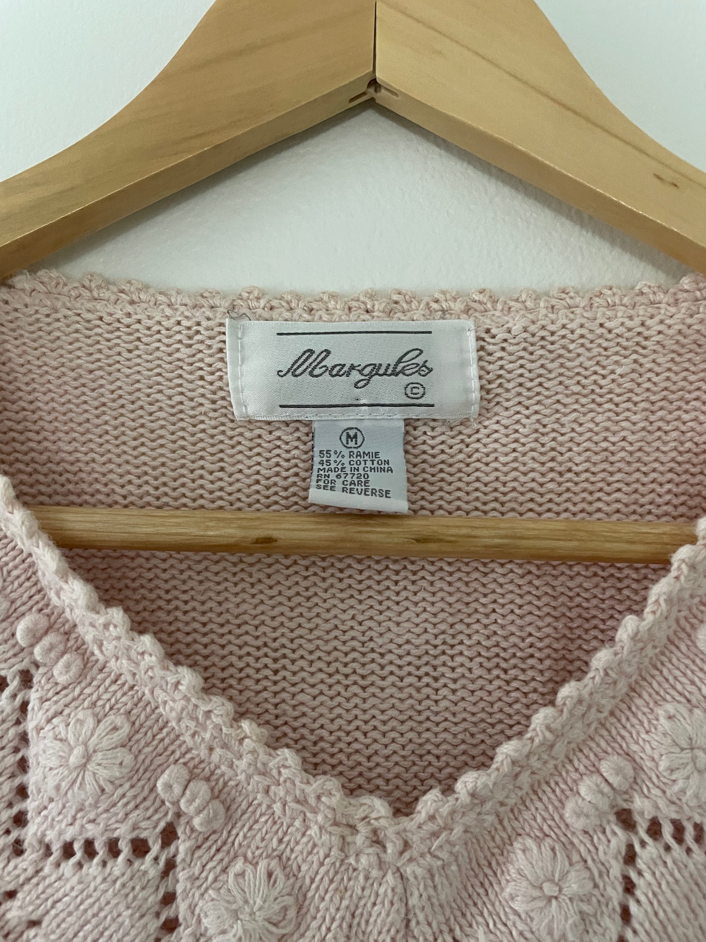Vintage Floral Detailed Sweater (M)