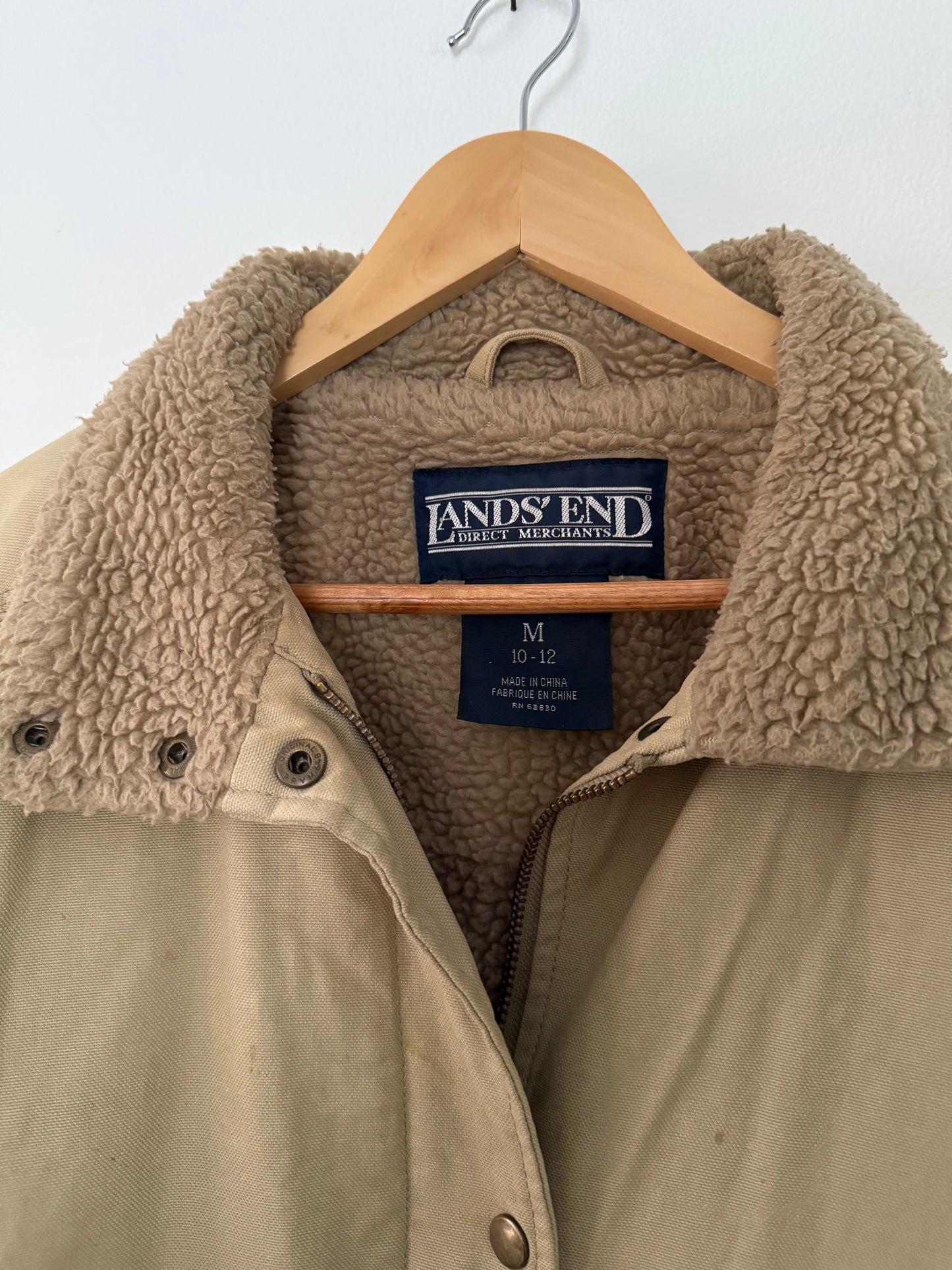 Lands End Chore Jacket with Sherpa Collar and Lining (M)