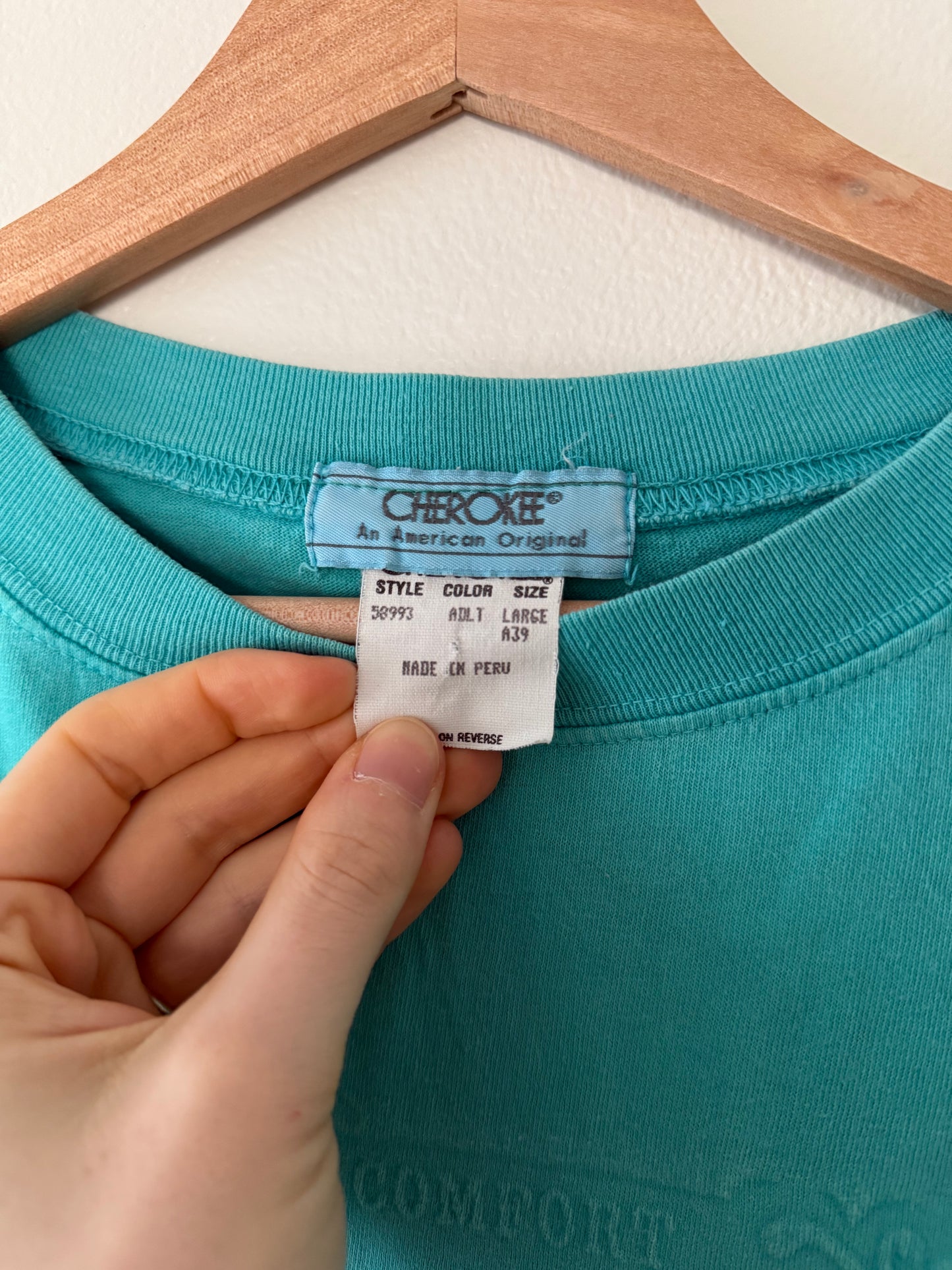 Vintage Cherokee Embossed Boxy Tee (L)
