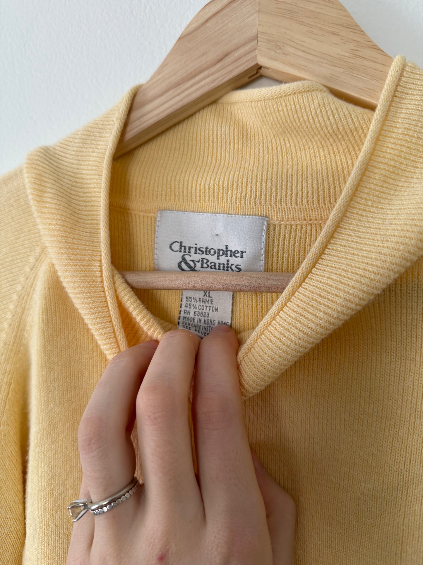 Yellow Mock Neck Top (XL)