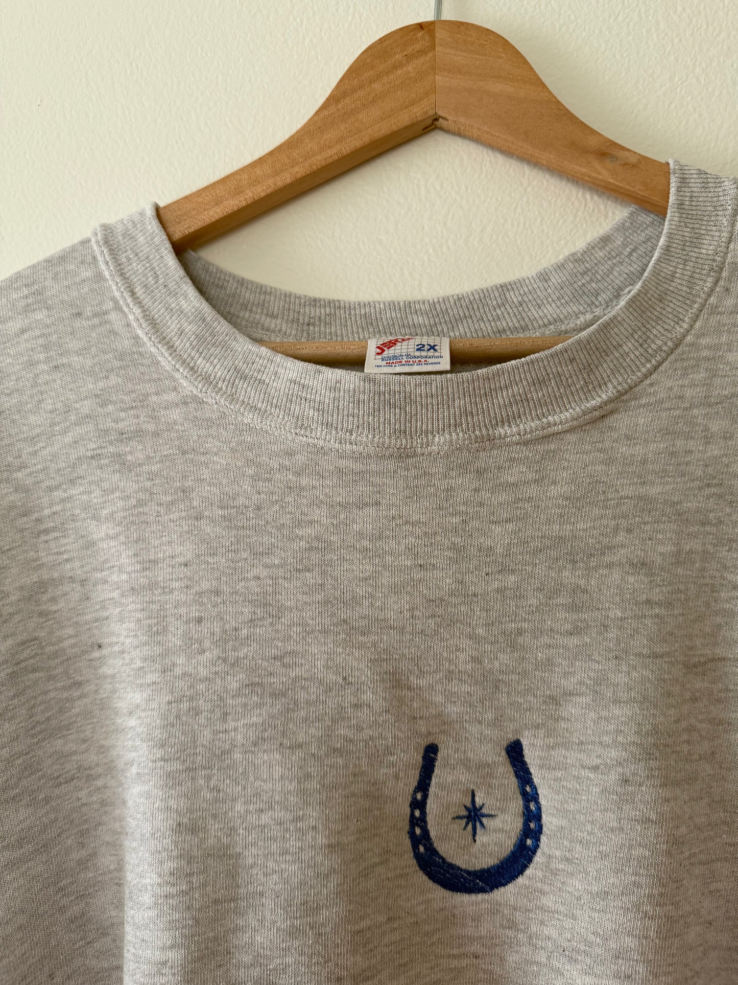 Embroidered Horseshoe Crewneck (XXL)