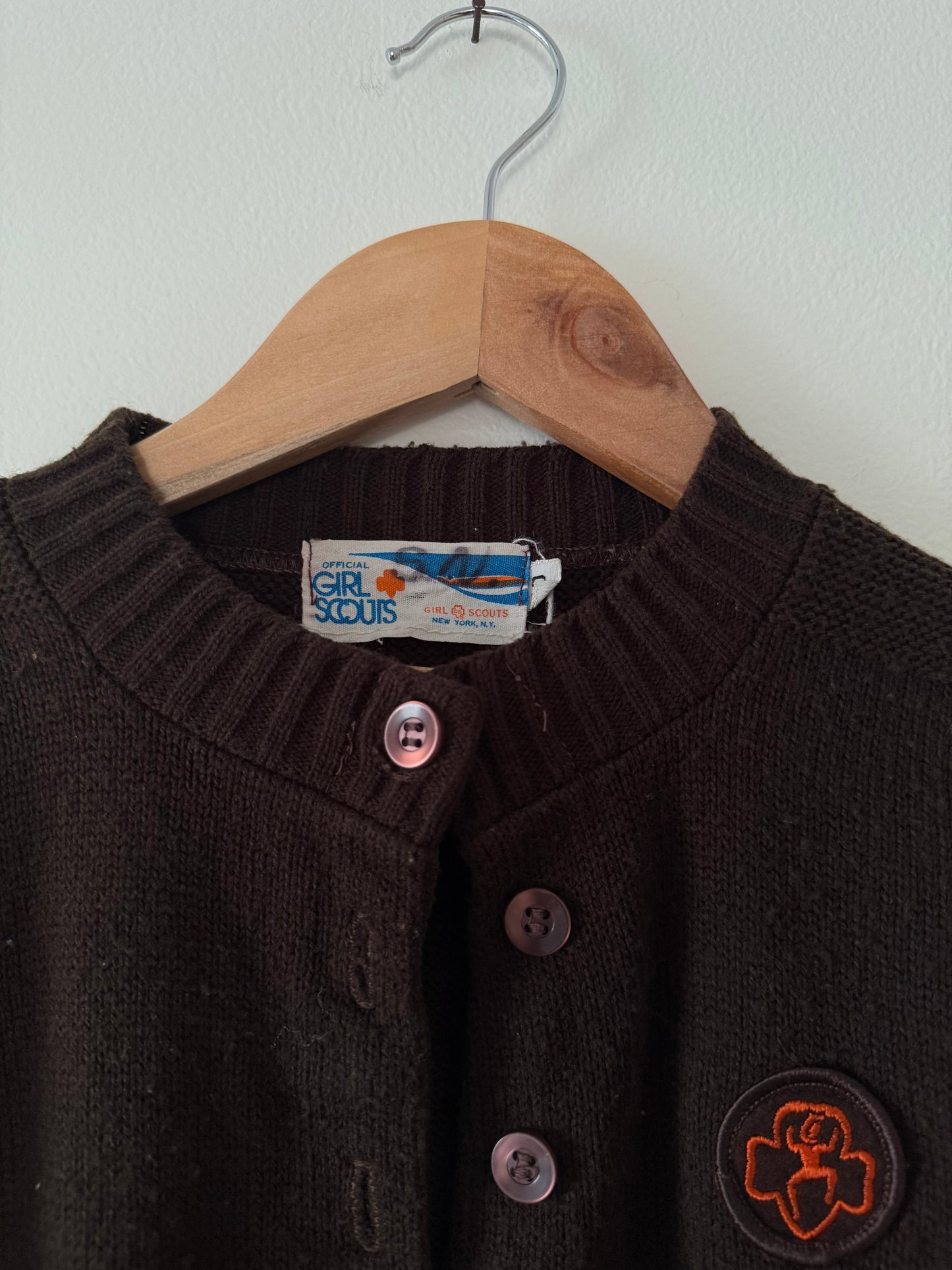 Kids Vintage Girl Scout Cardigan