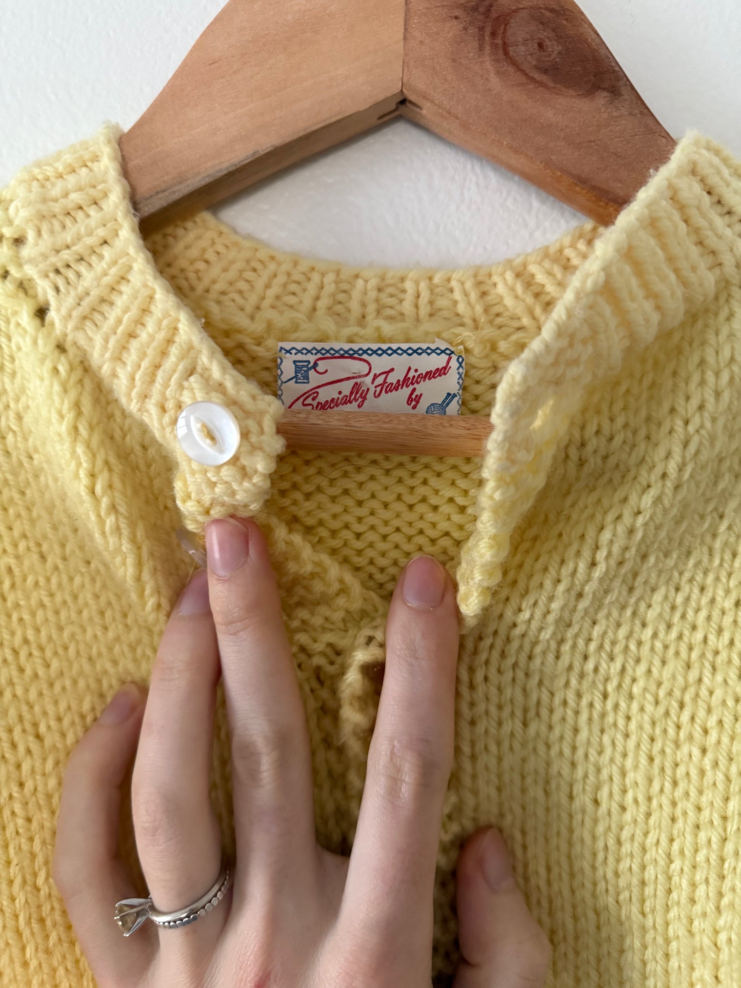 Toddler Yellow Handmade Cardigan