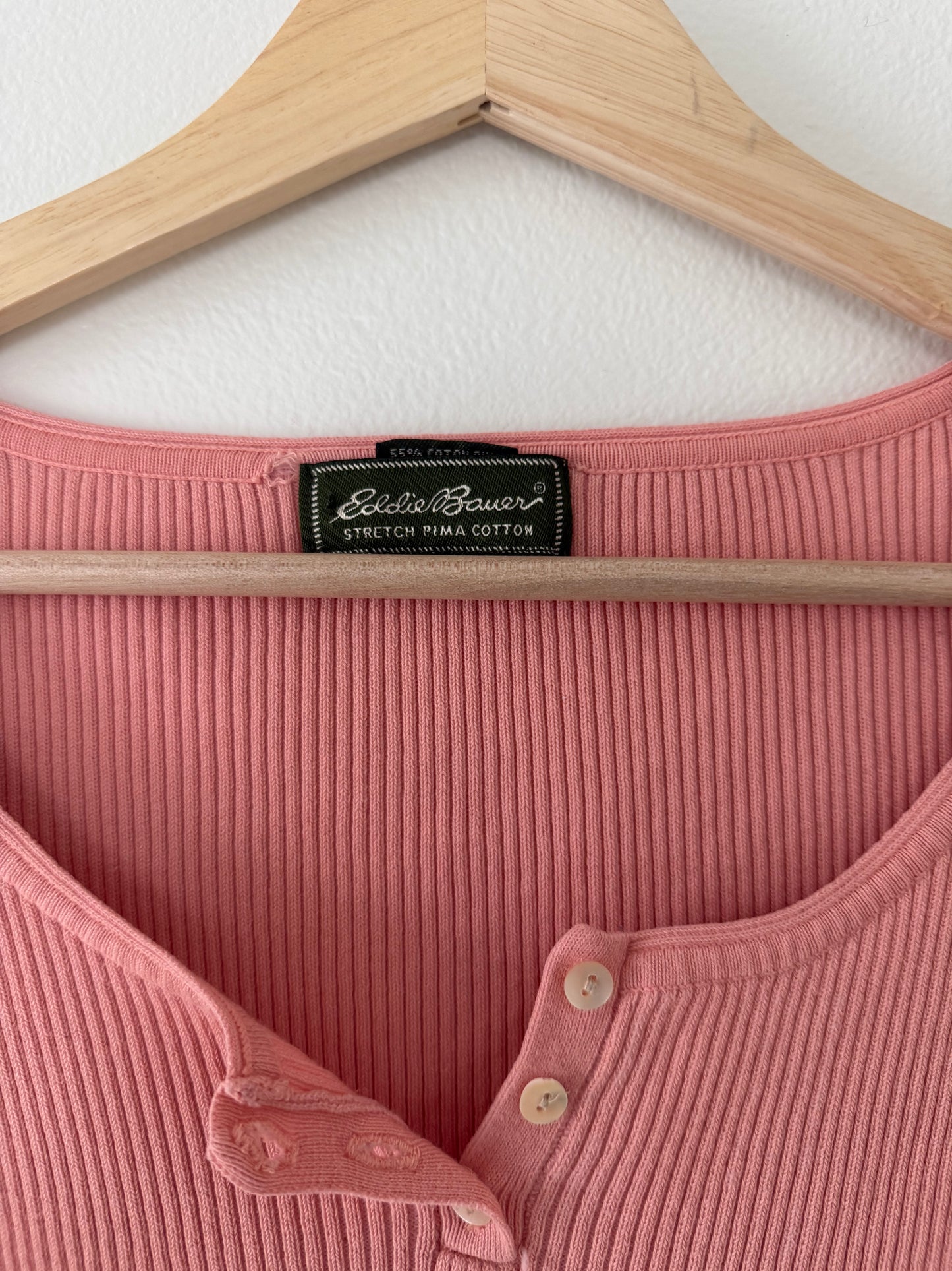 Eddie Bauer Pink Ribbed Top (M)