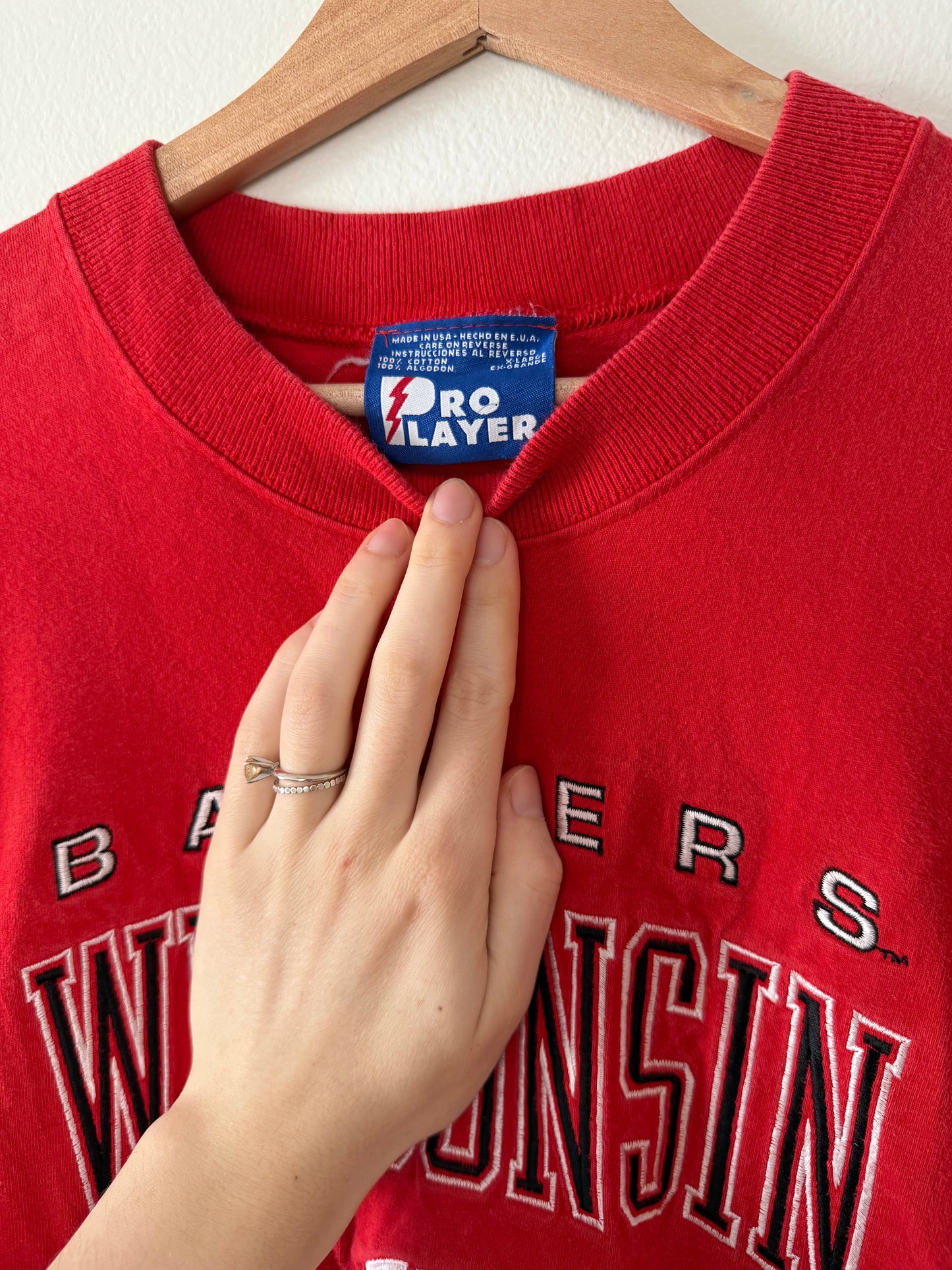 Embroidered WI Badgers Tee (XL)