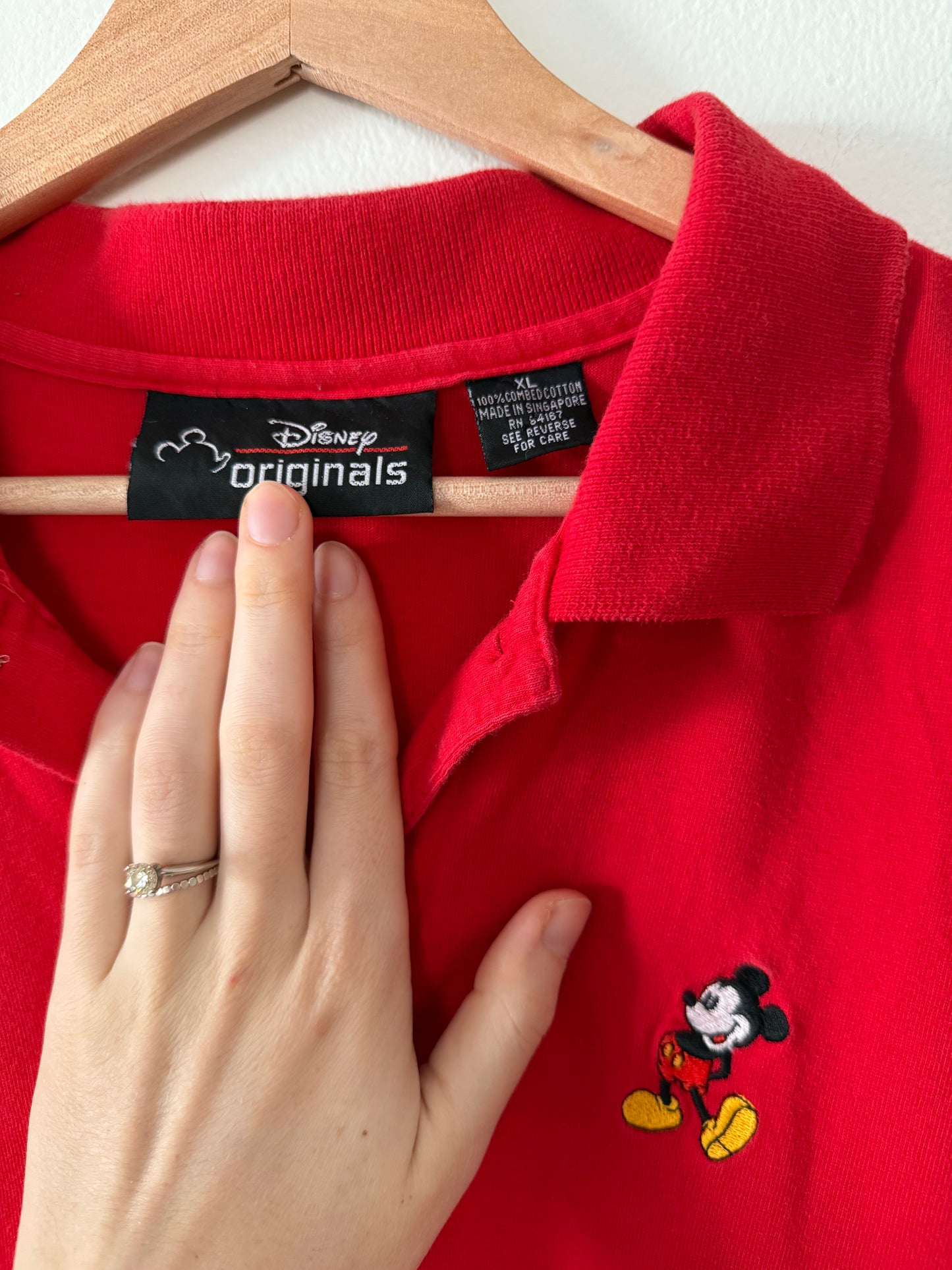 Vintage Embroidered Mickey Polo (XL)
