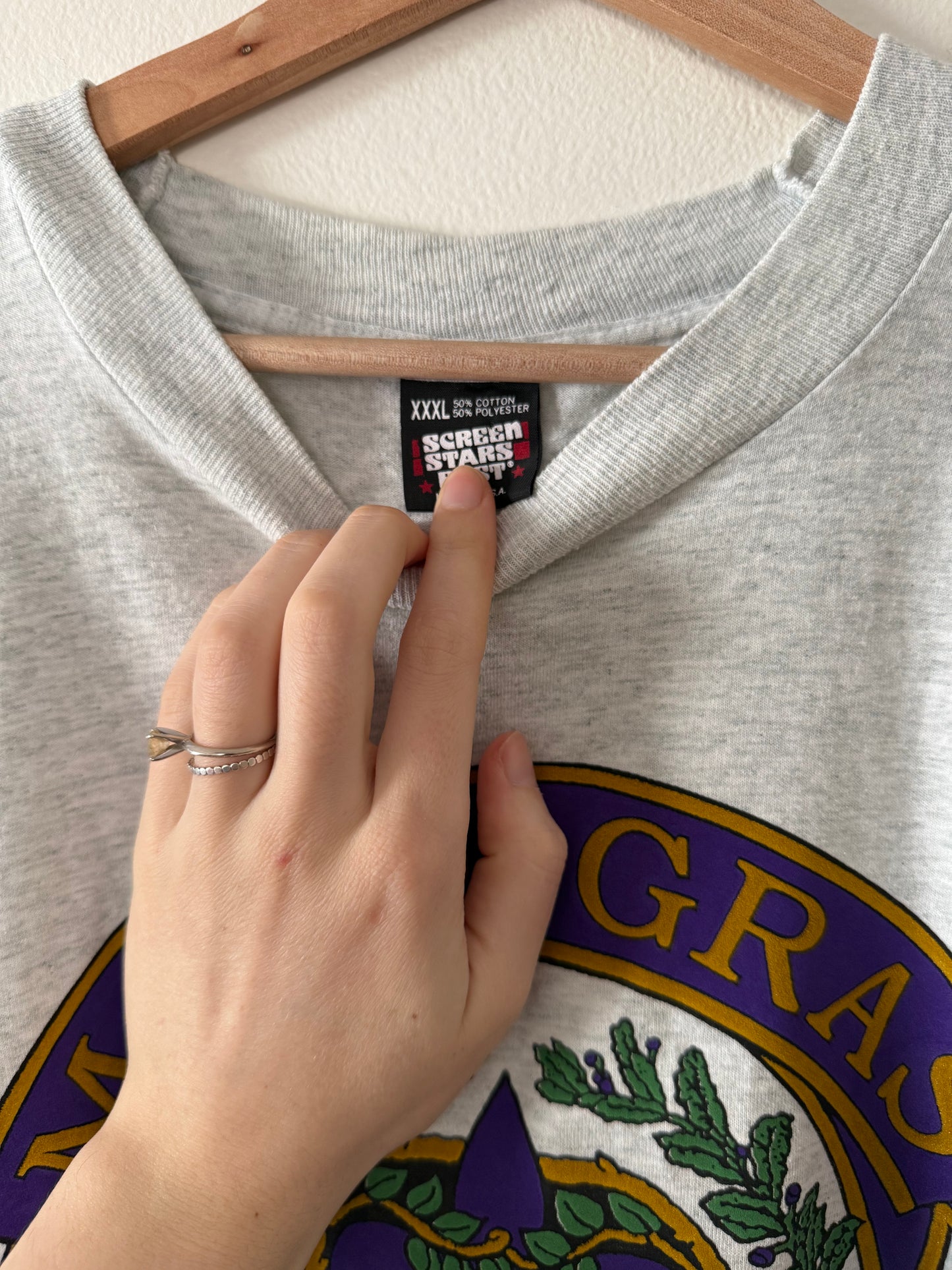 Single Stitch Mardi Gras Tee (XXL)