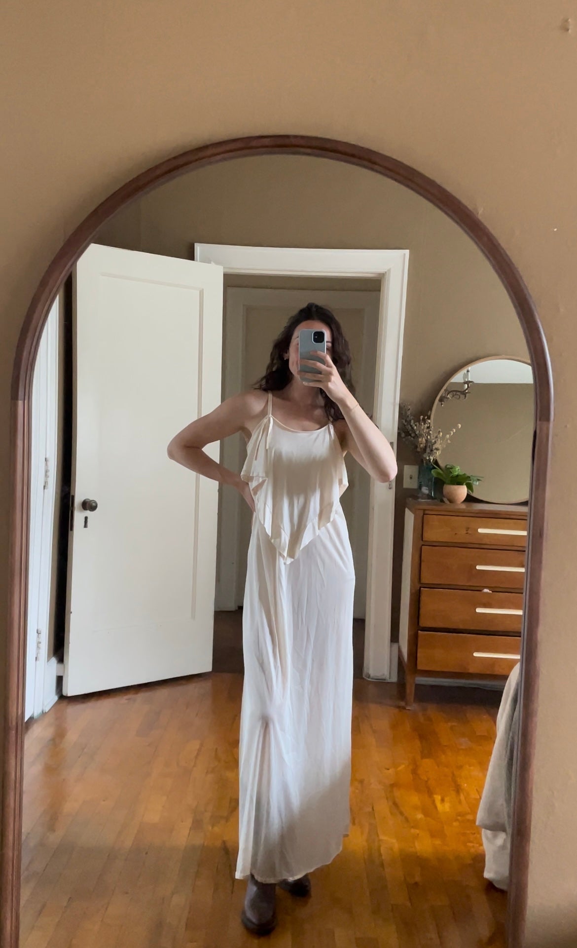 Vintage Light Yellow Slip Dress
