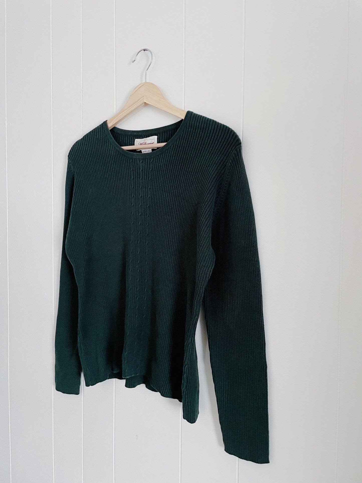 Ribbed Dark Green Long Sleeve (XL)