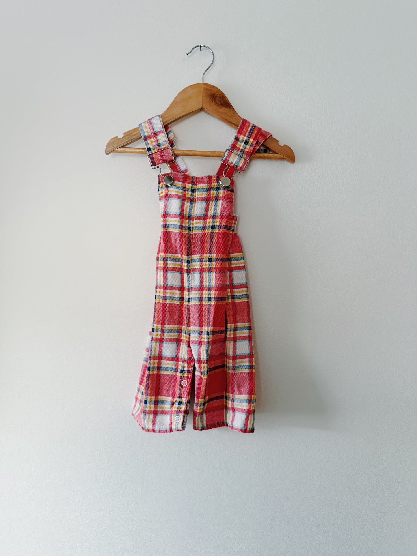 Kids Plaid Overalls