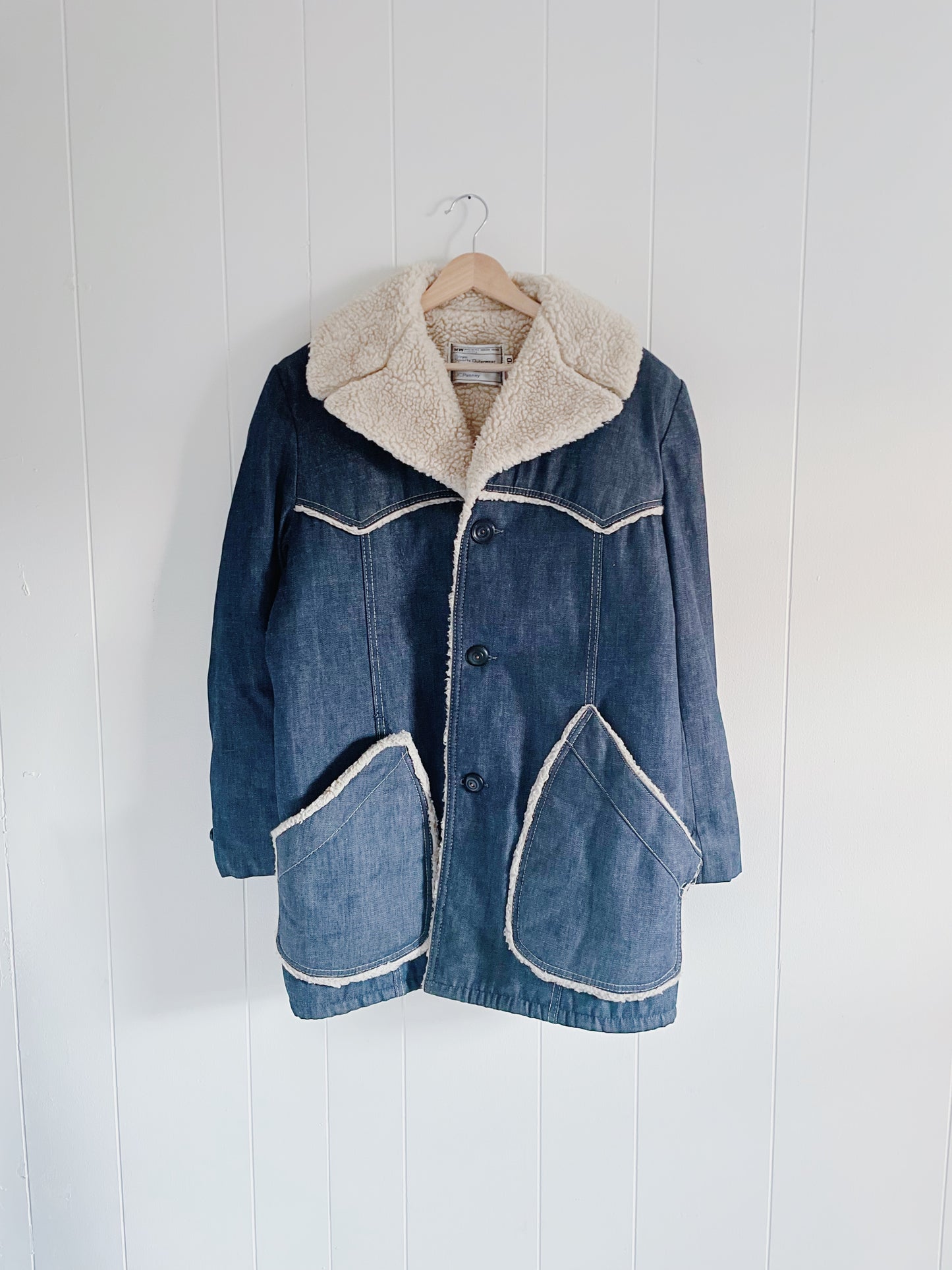 1970s JCPenny Sherpa and Denim Jacket