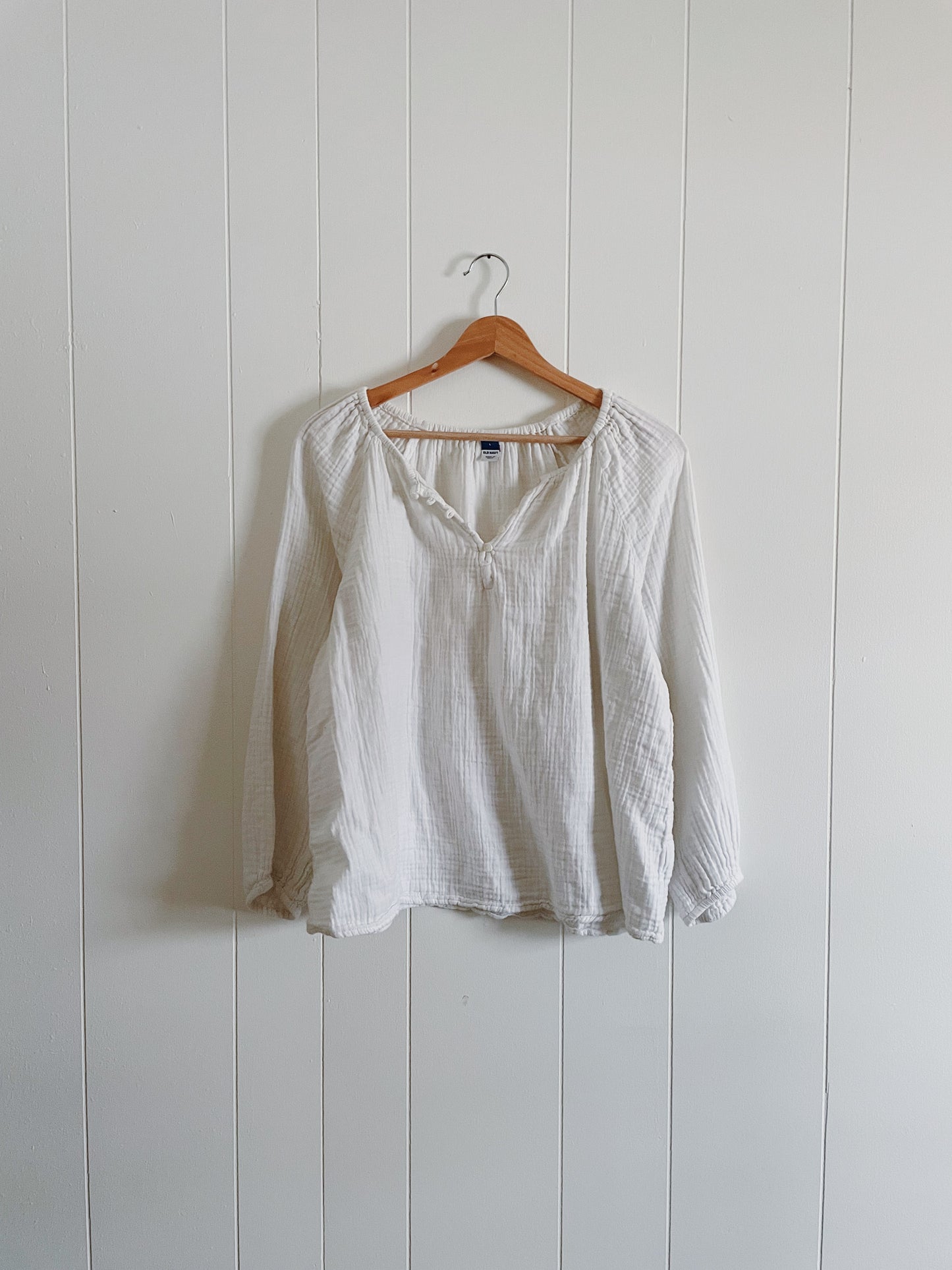 Flowy White Top (L)