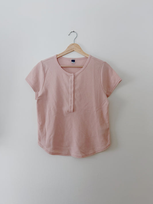 Pink Henley Top (L)