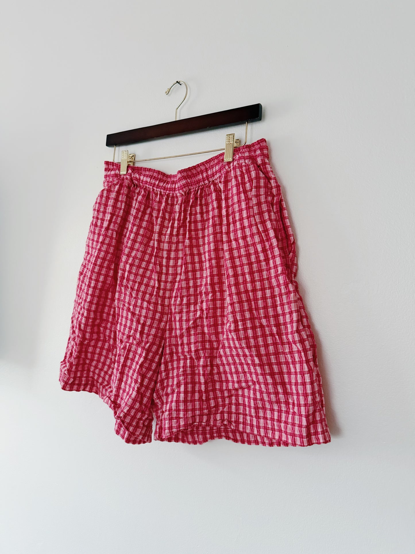 Checkered Cotton Shorts (XL)
